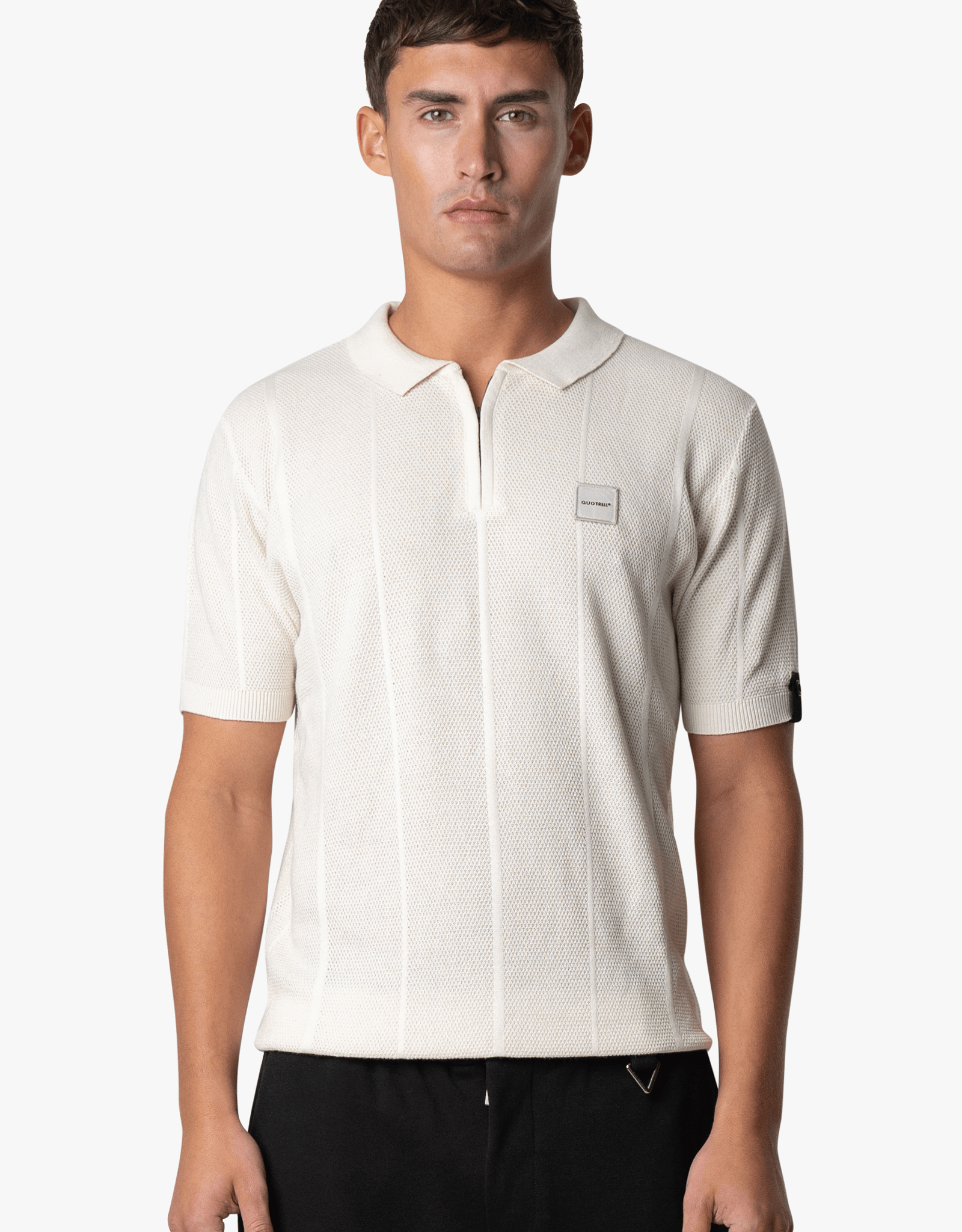 Quotrell Arena Knitted Zip Polo