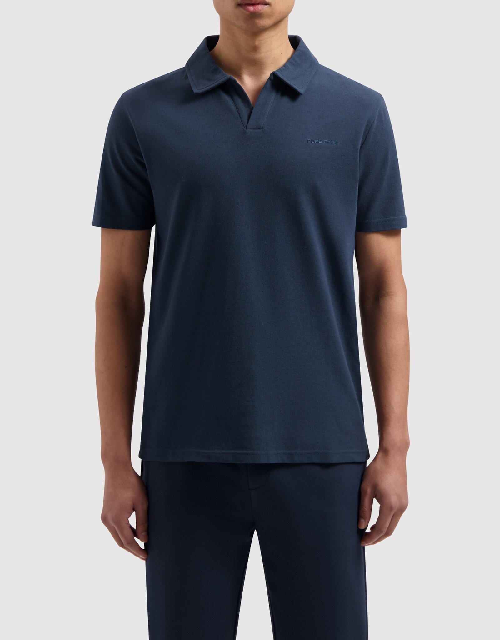 Pure Path Pique T-Shirt with Polo Collar