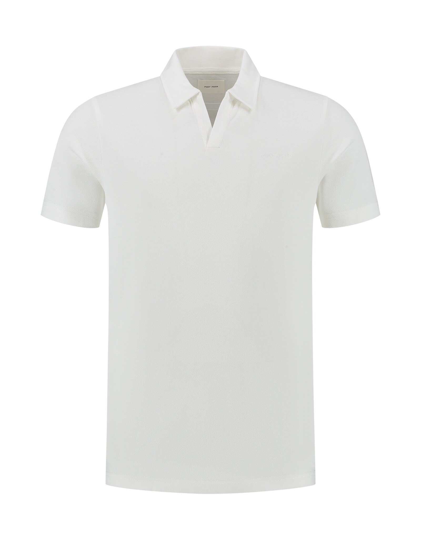 Pure Path Pique T-Shirt with Polo Collar