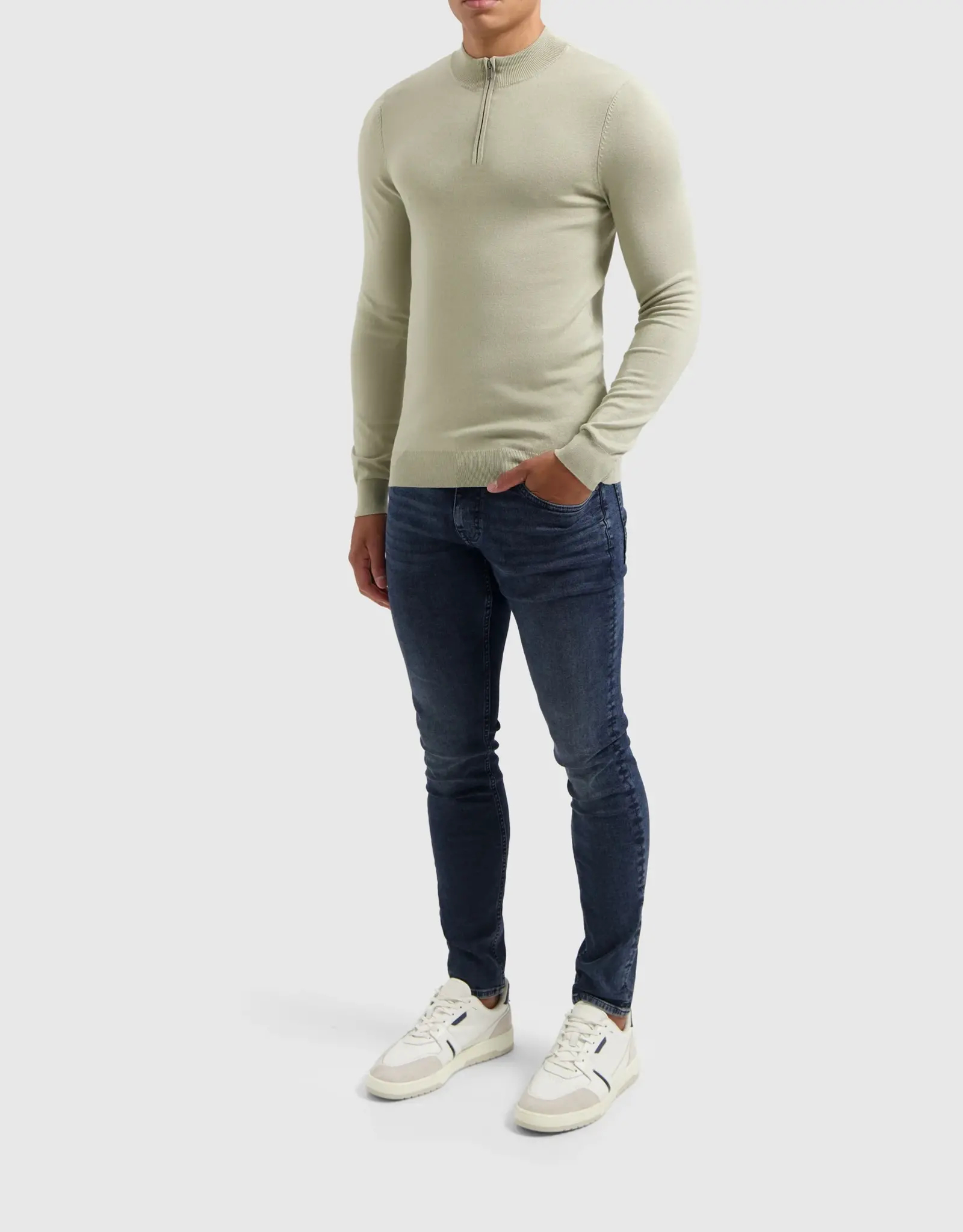 Pure Path Regular Fit Knit Halfzip L/S