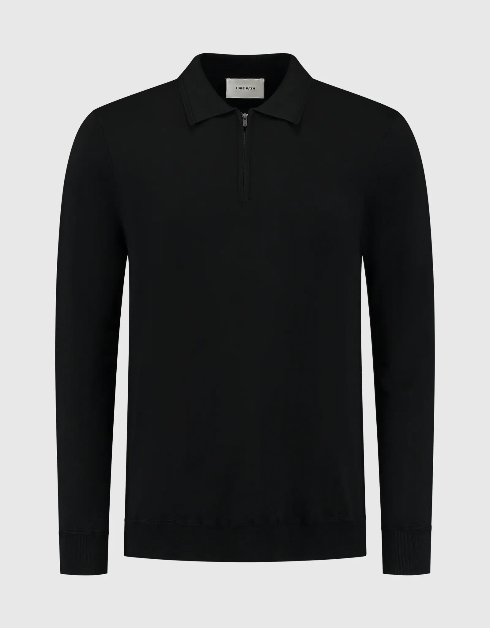 Pure Path Regular Knit Polo Zip L/S