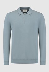 Pure Path Regular Knit Polo Zip L/S