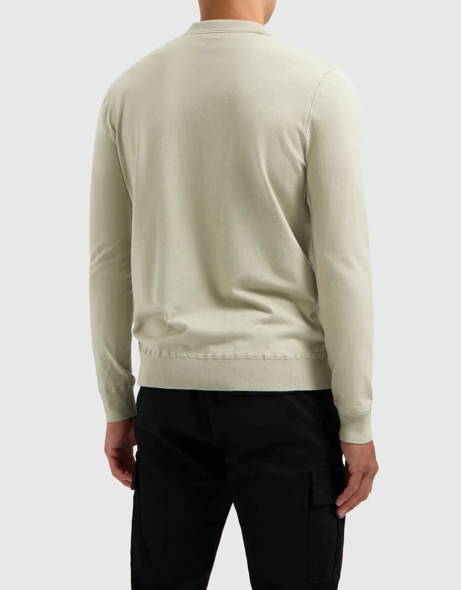 Pure Path Regular Knit Polo Zip L/S