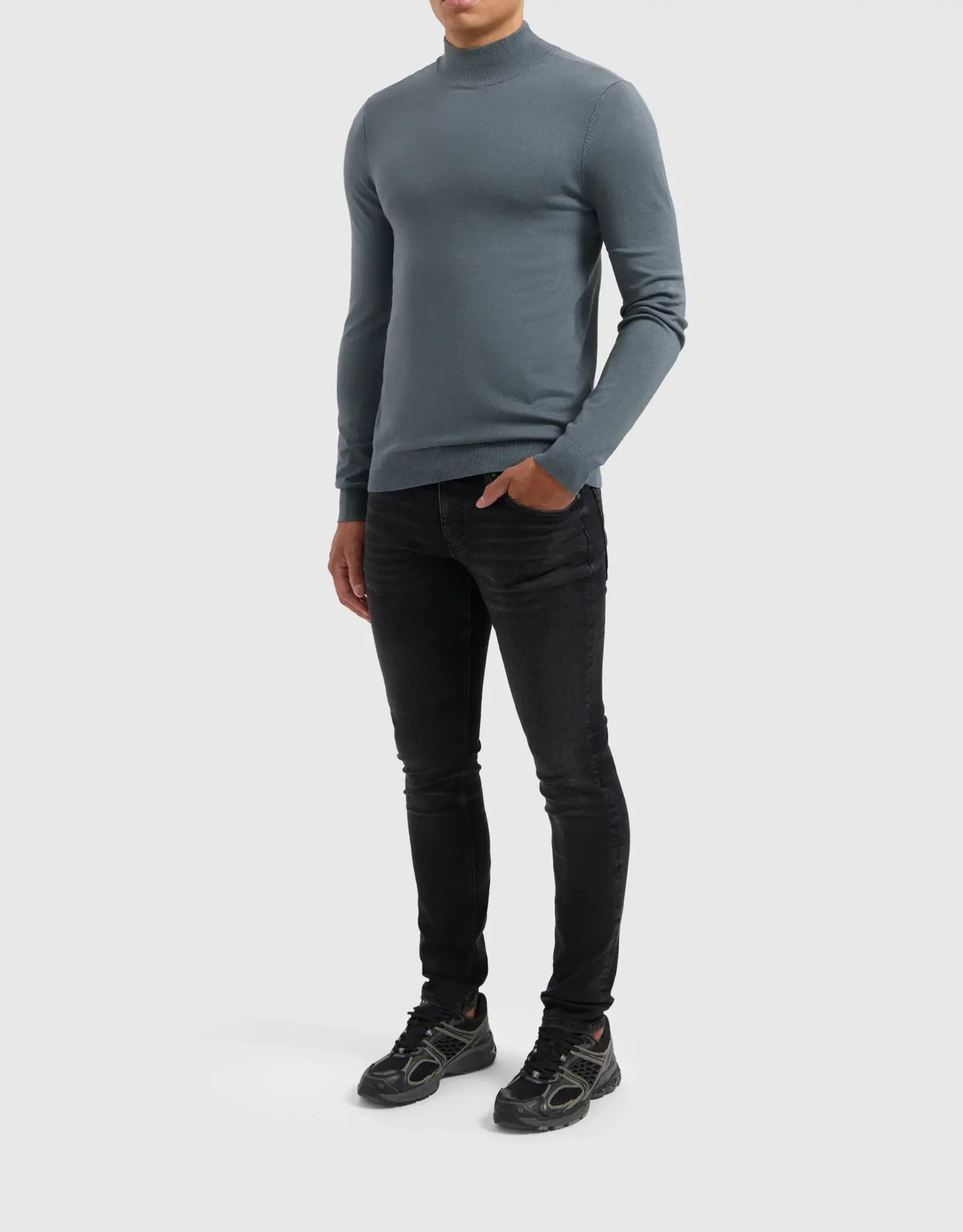 Pure Path Regular Fit Knit Mockneck