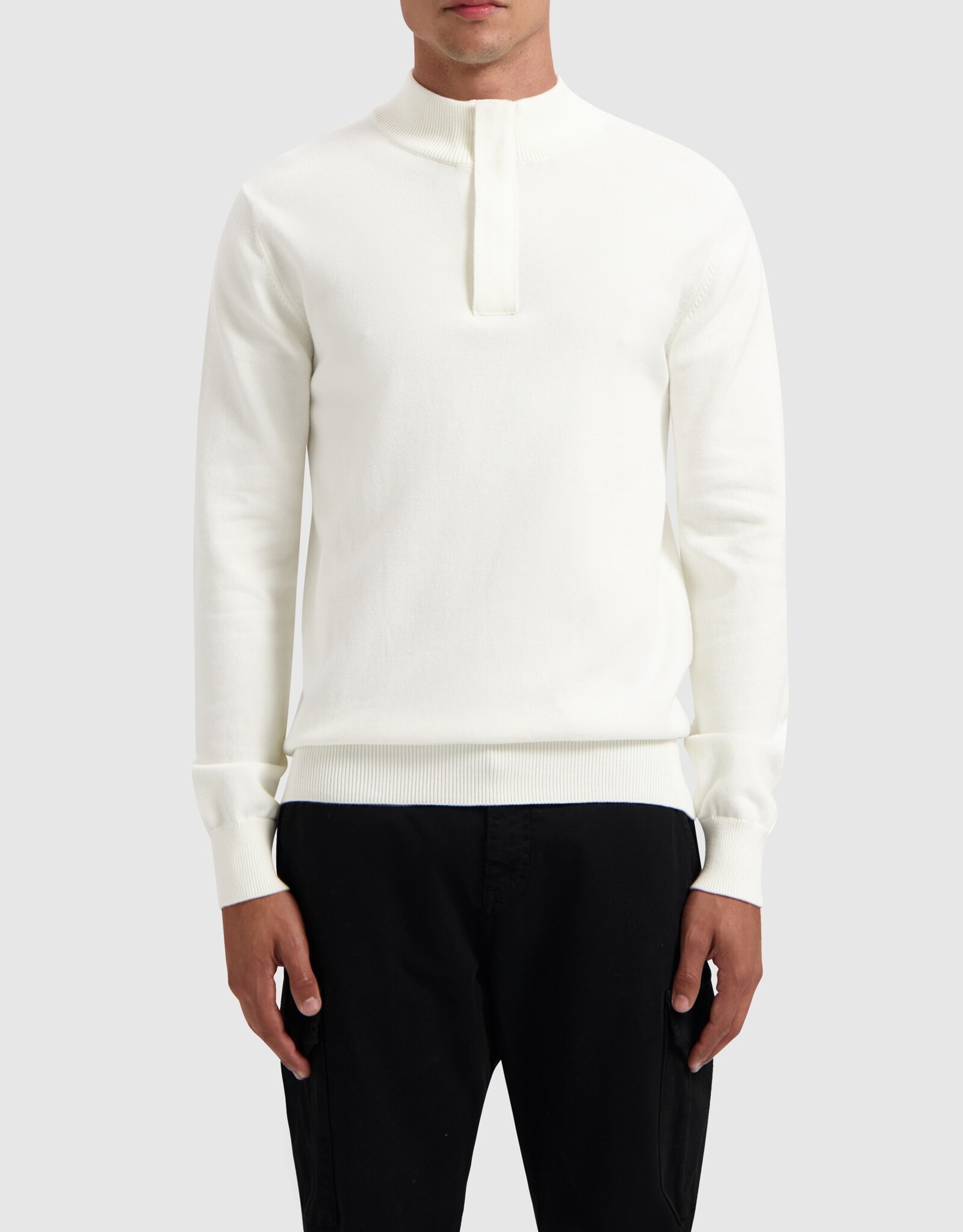 Pure Path Regular Fit Knit Halfzip L/S