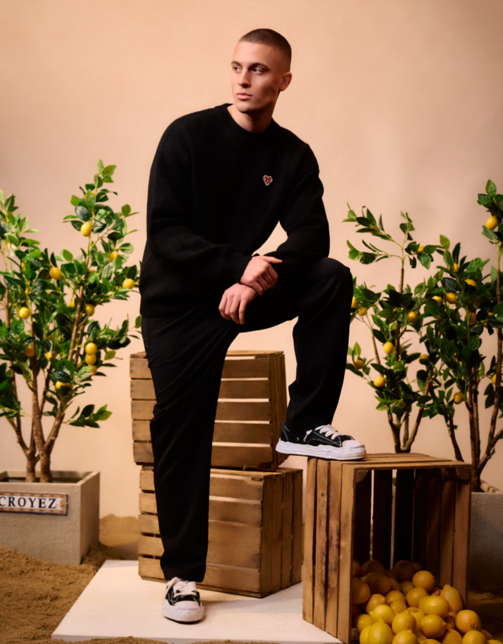 Croyez Heart Knit Sweater