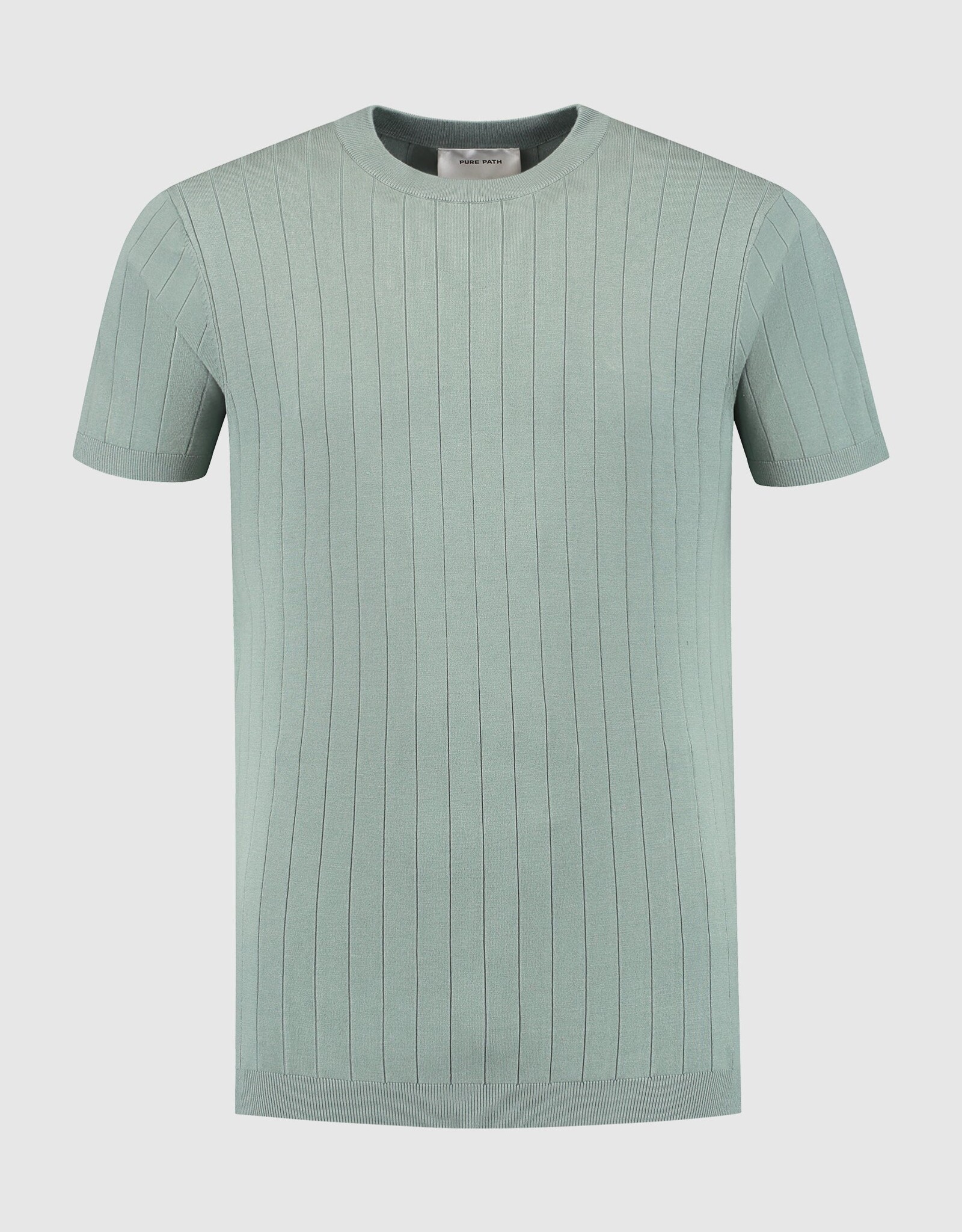 Pure Path Striped Regular Knit T-Shirt