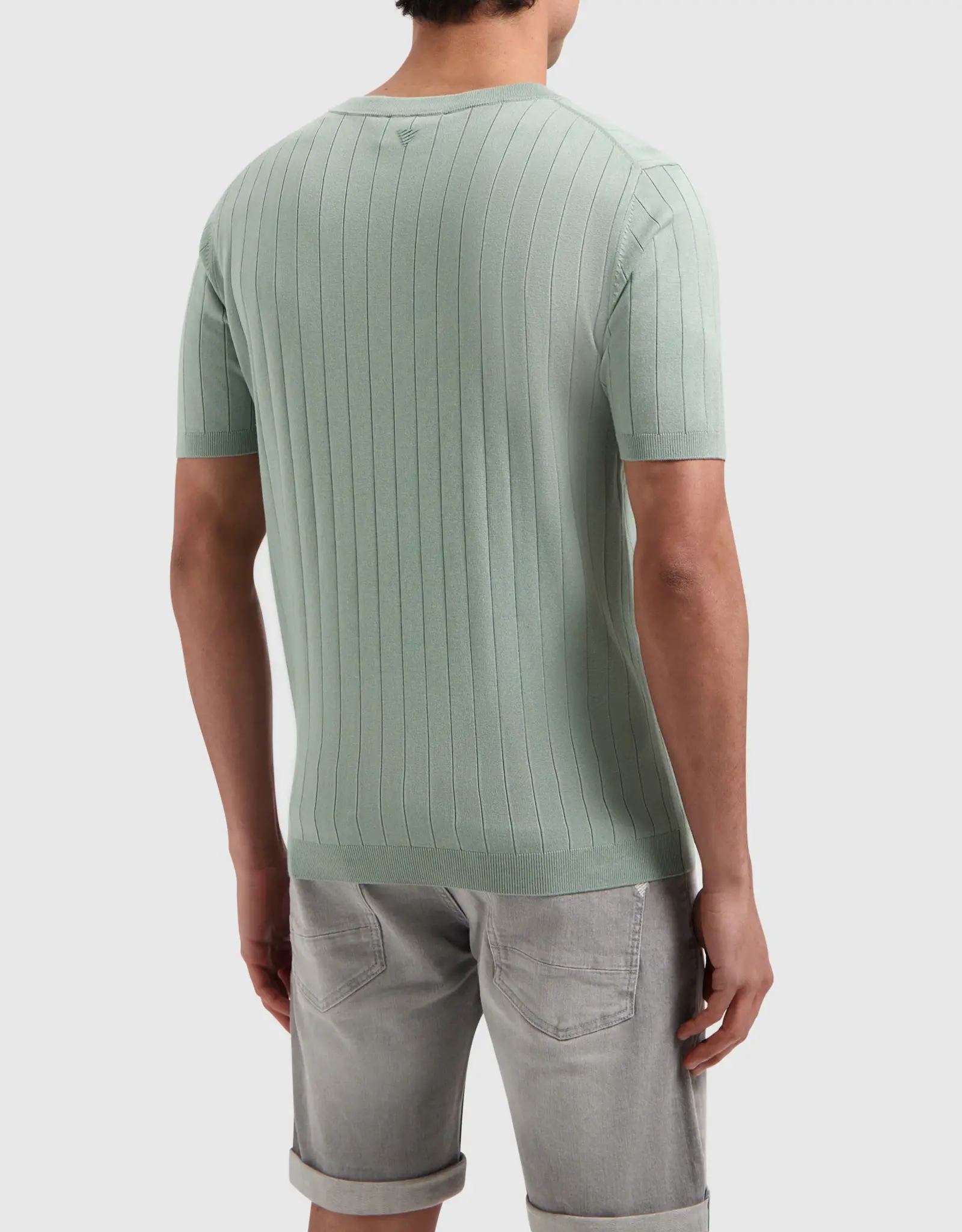 Pure Path Striped Regular Knit T-Shirt