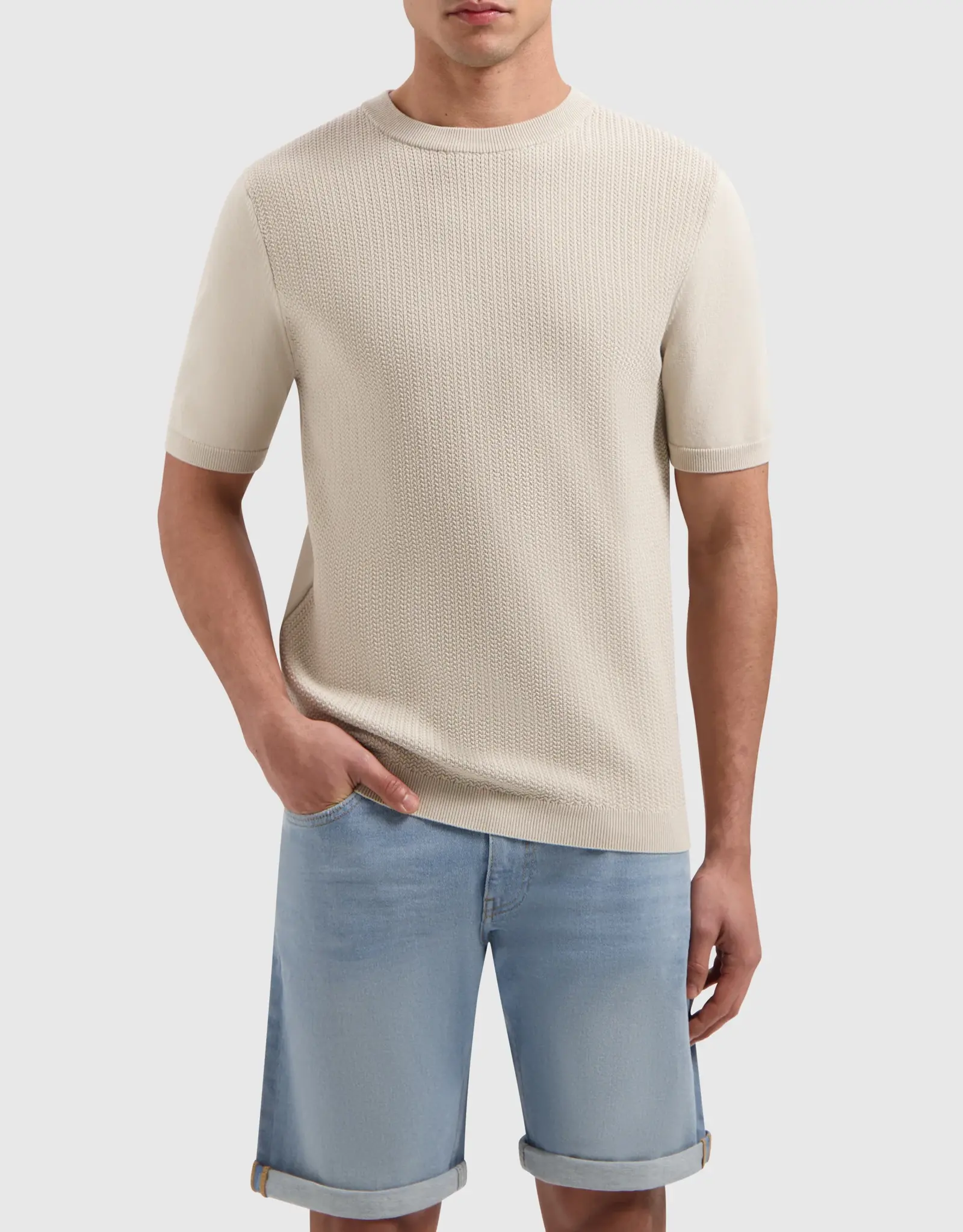 Pure Path Braided Knit Regular T-Shirt