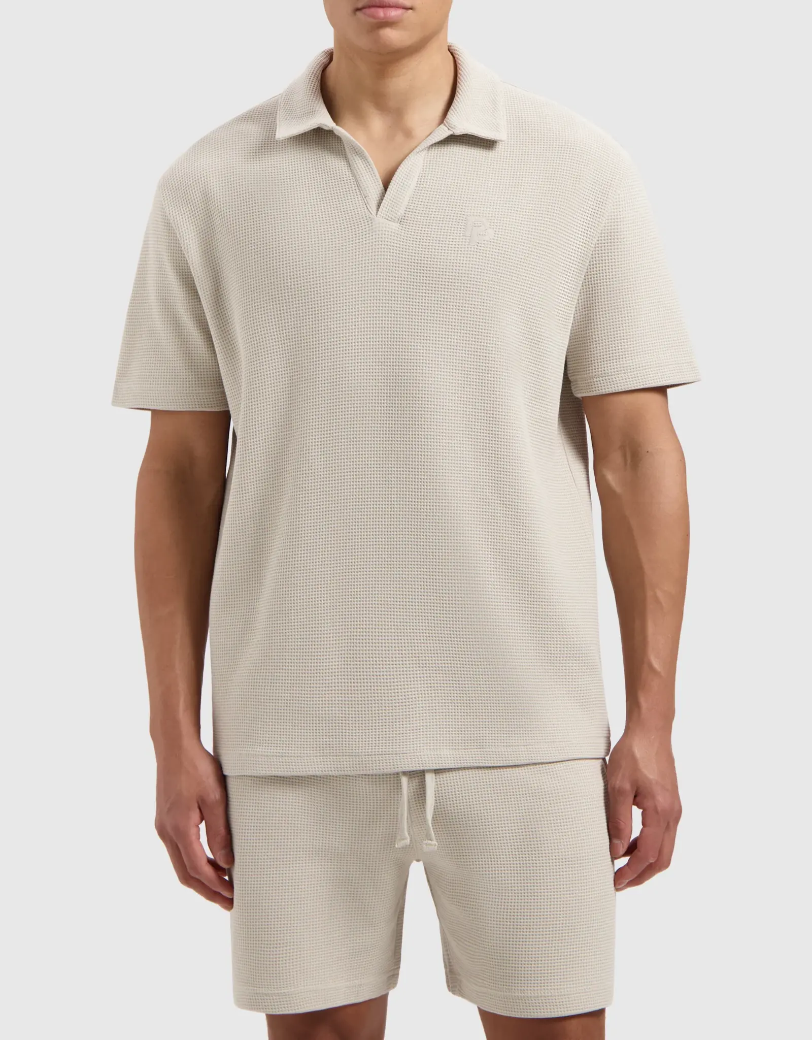 Pure Path Initials Waffle Polo