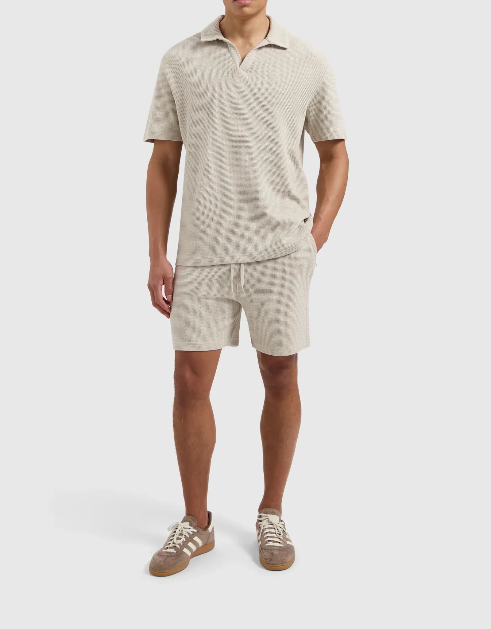 Pure Path Initials Waffle Polo