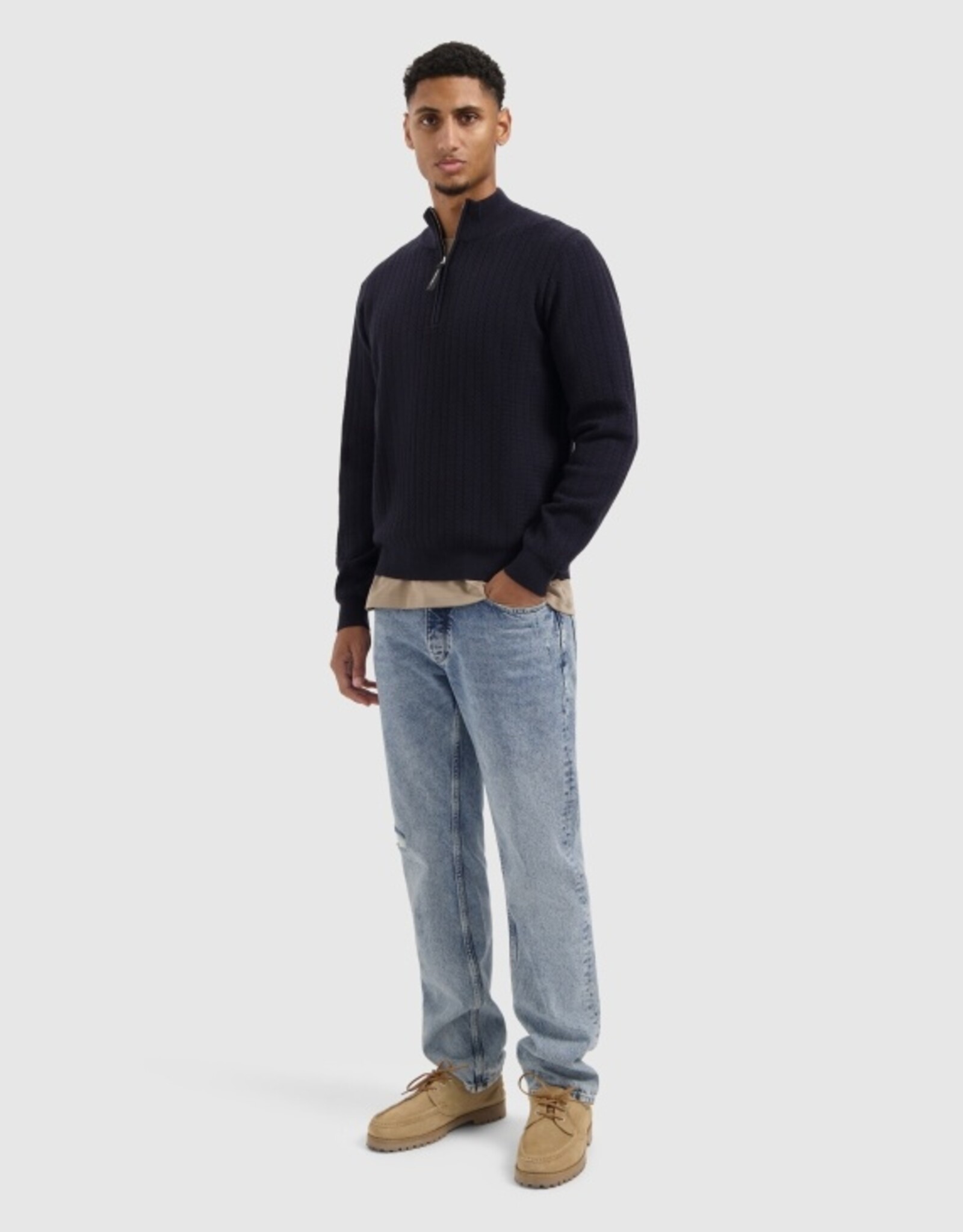 Pure Path Regular Fit Half Zip Knitwear