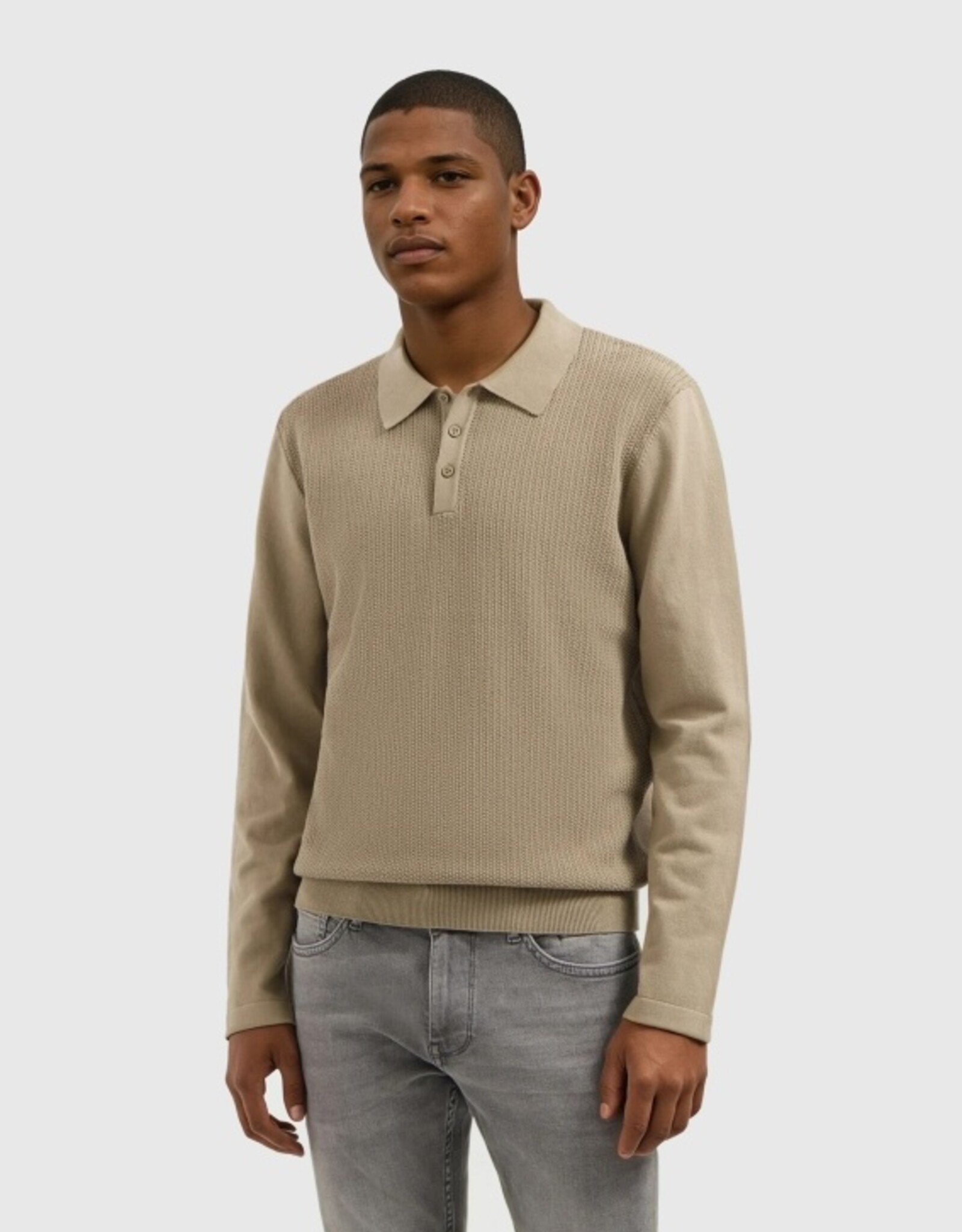 Pure Path Regular Fit Structure Polo Knitwear