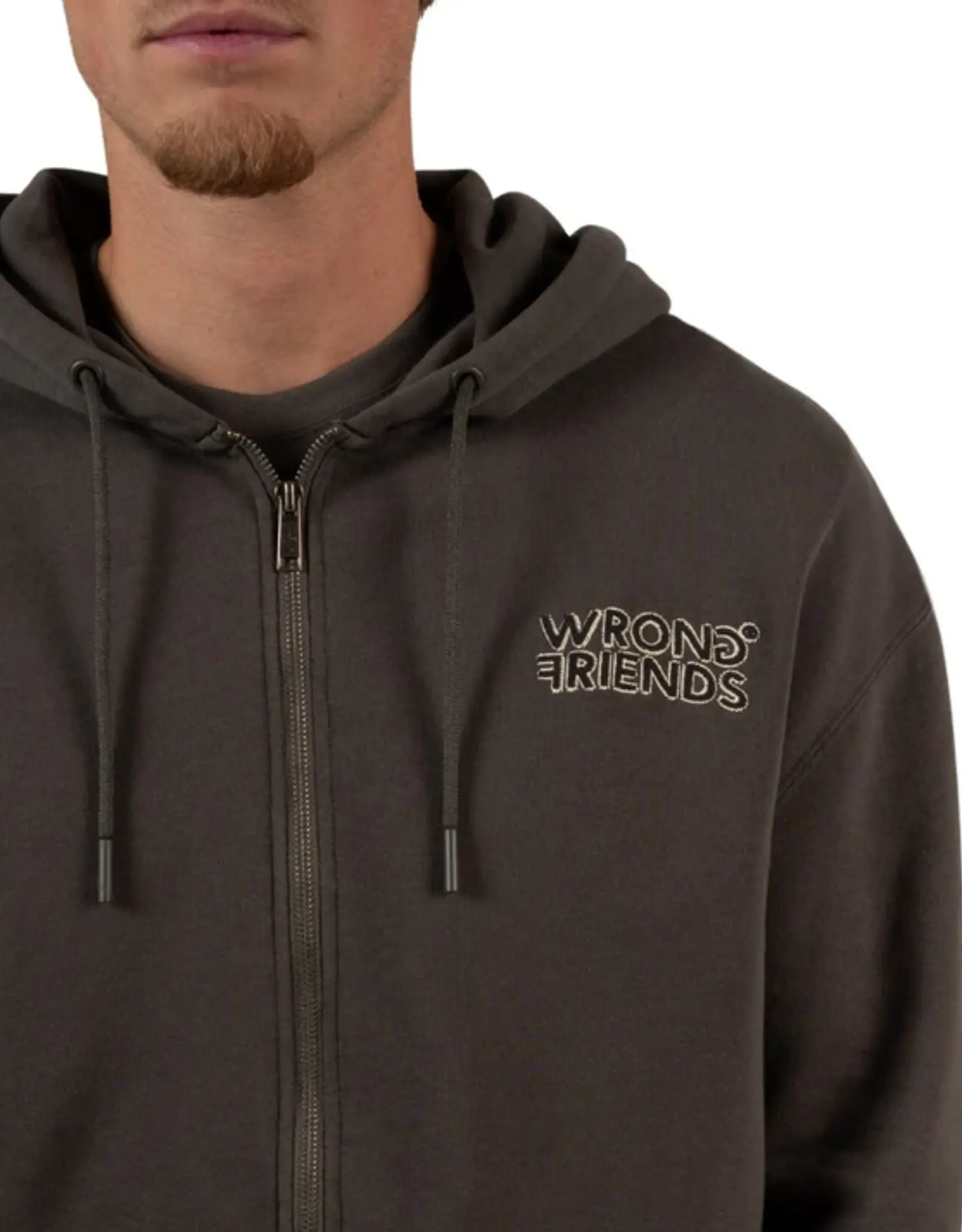 Wrong Friends Oxford Zipped Hoodie