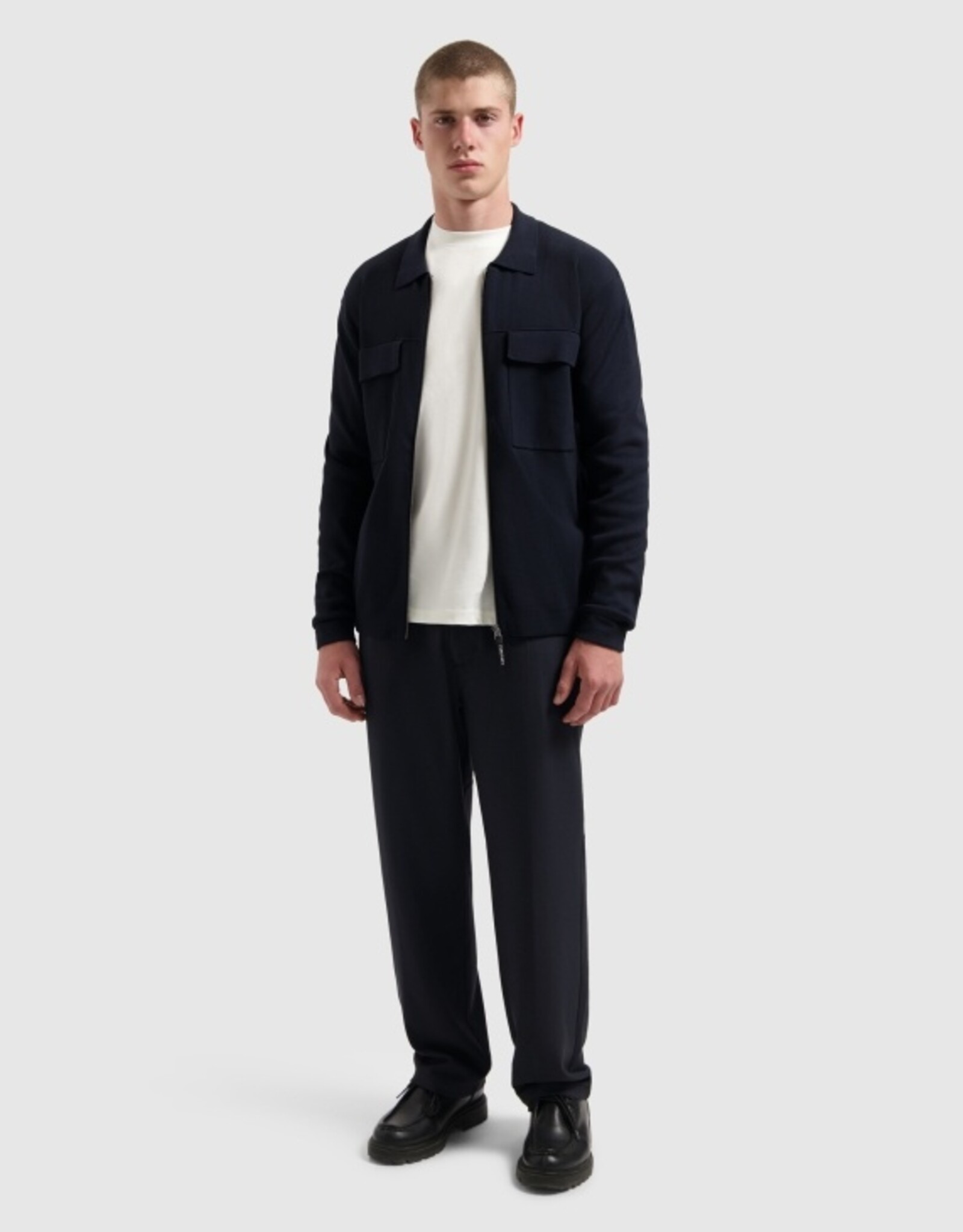 Pure Path Heavy Knit Full-Zip Cardigan