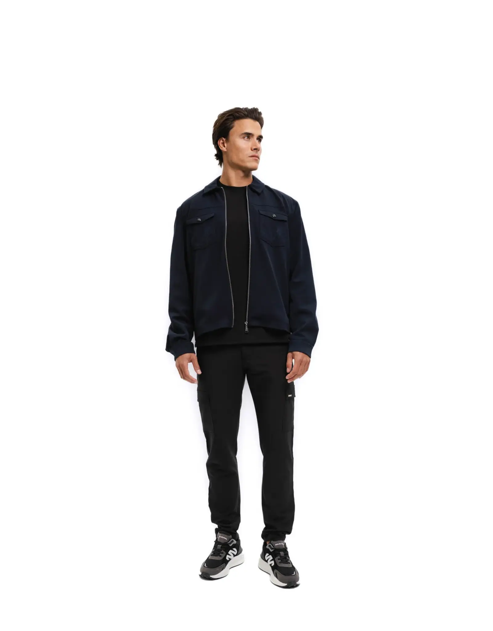 Malelions Textured Zip Overshirt