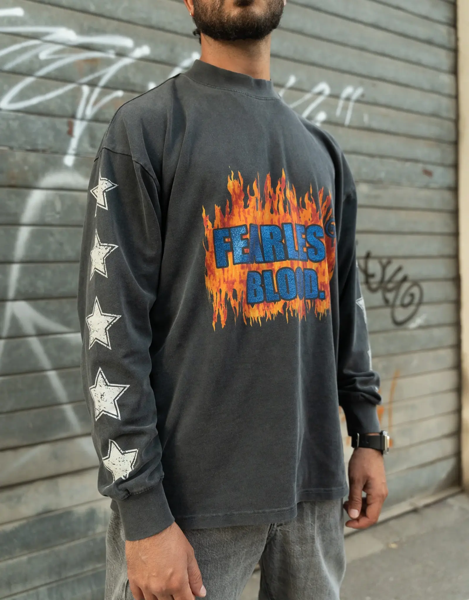 Fearless Blood Heartless Oversized Longsleeve