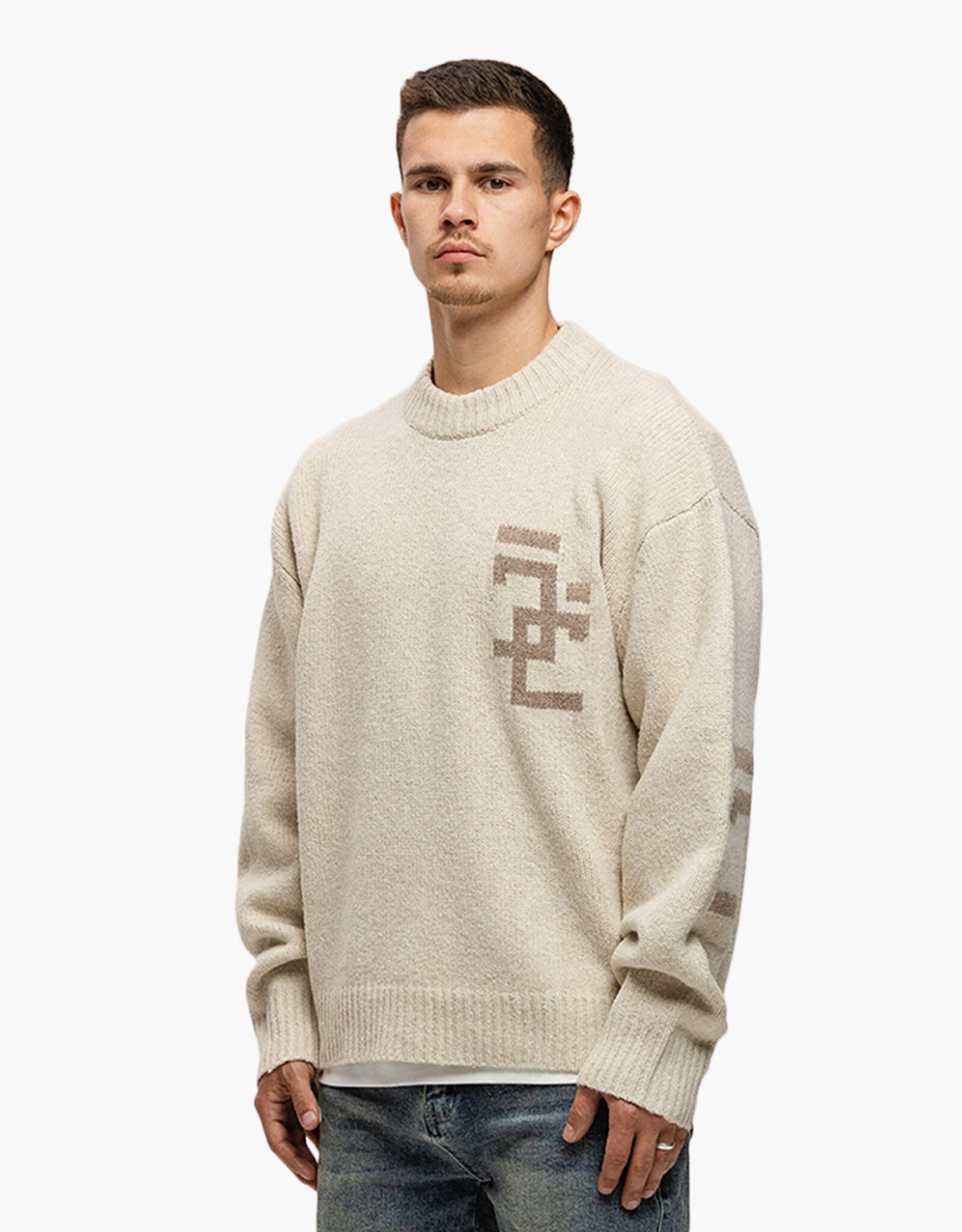 JorCustom Splitted Icon Knit Sweater
