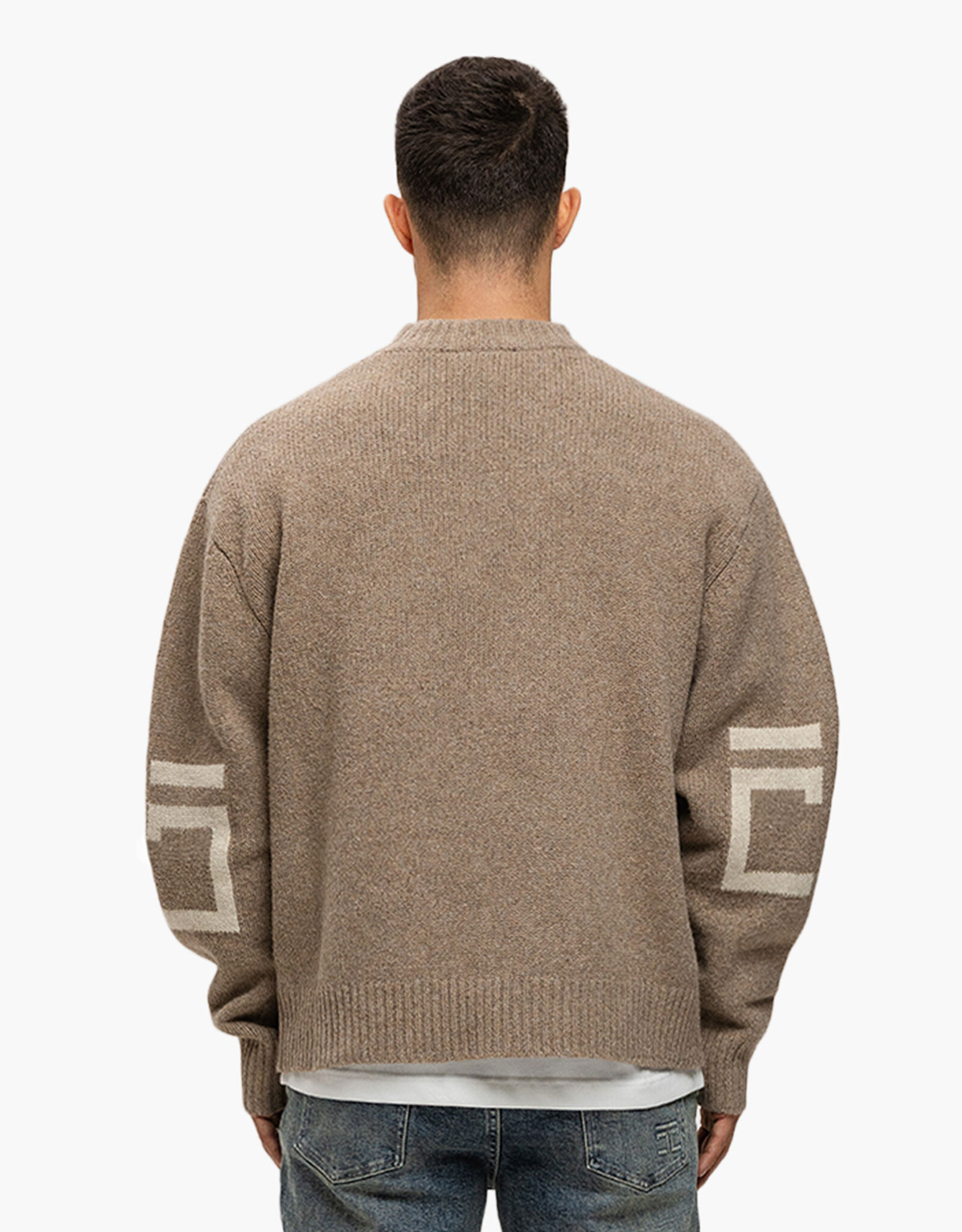 JorCustom Splitted Icon Knit Sweater
