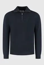 Pure Path Rib Knit Half-zip Sweater