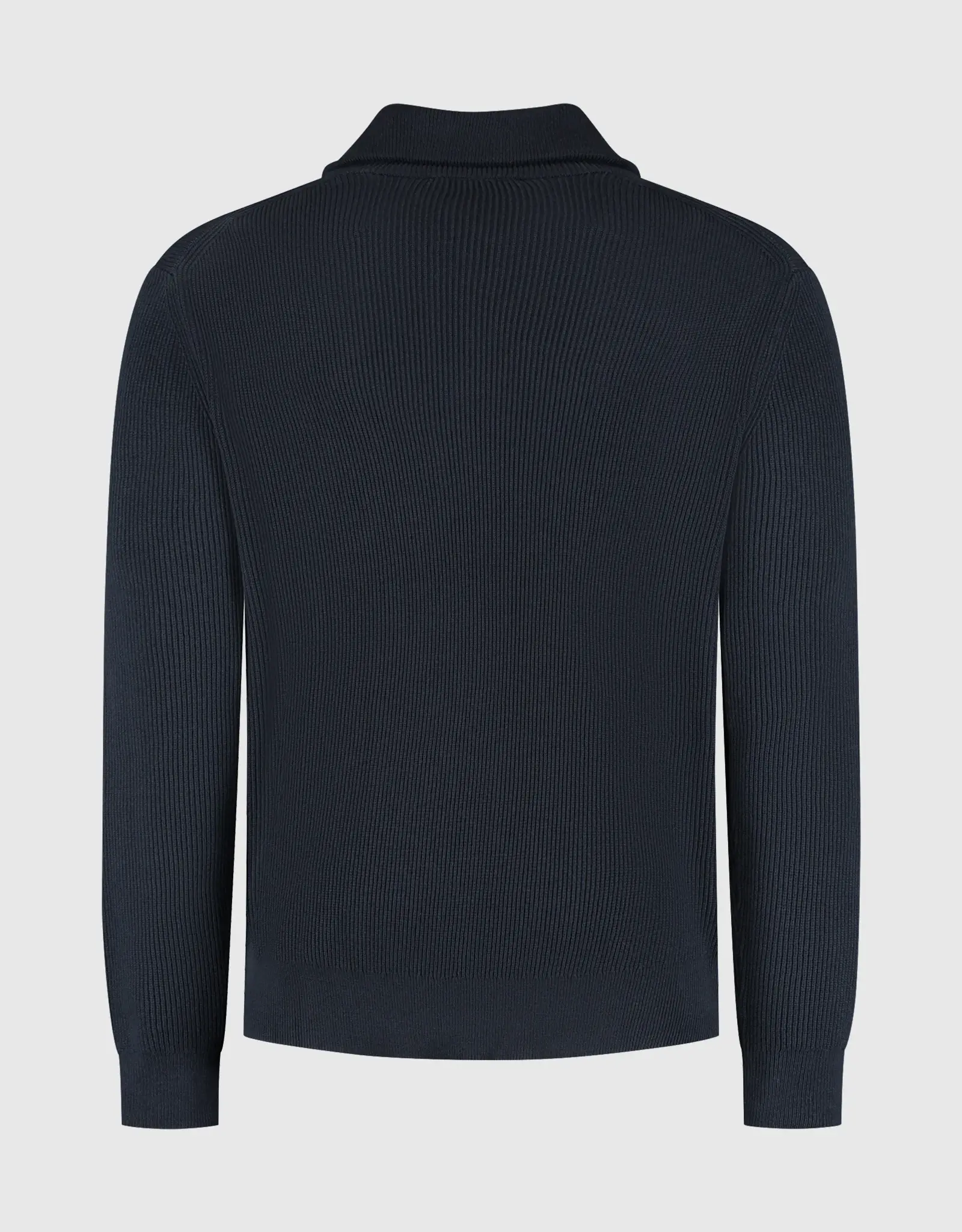 Pure Path Rib Knit Half-zip Sweater