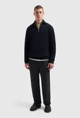 Pure Path Rib Knit Half-zip Sweater