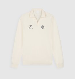 Pure Path Embroidered Braided Knit Polo