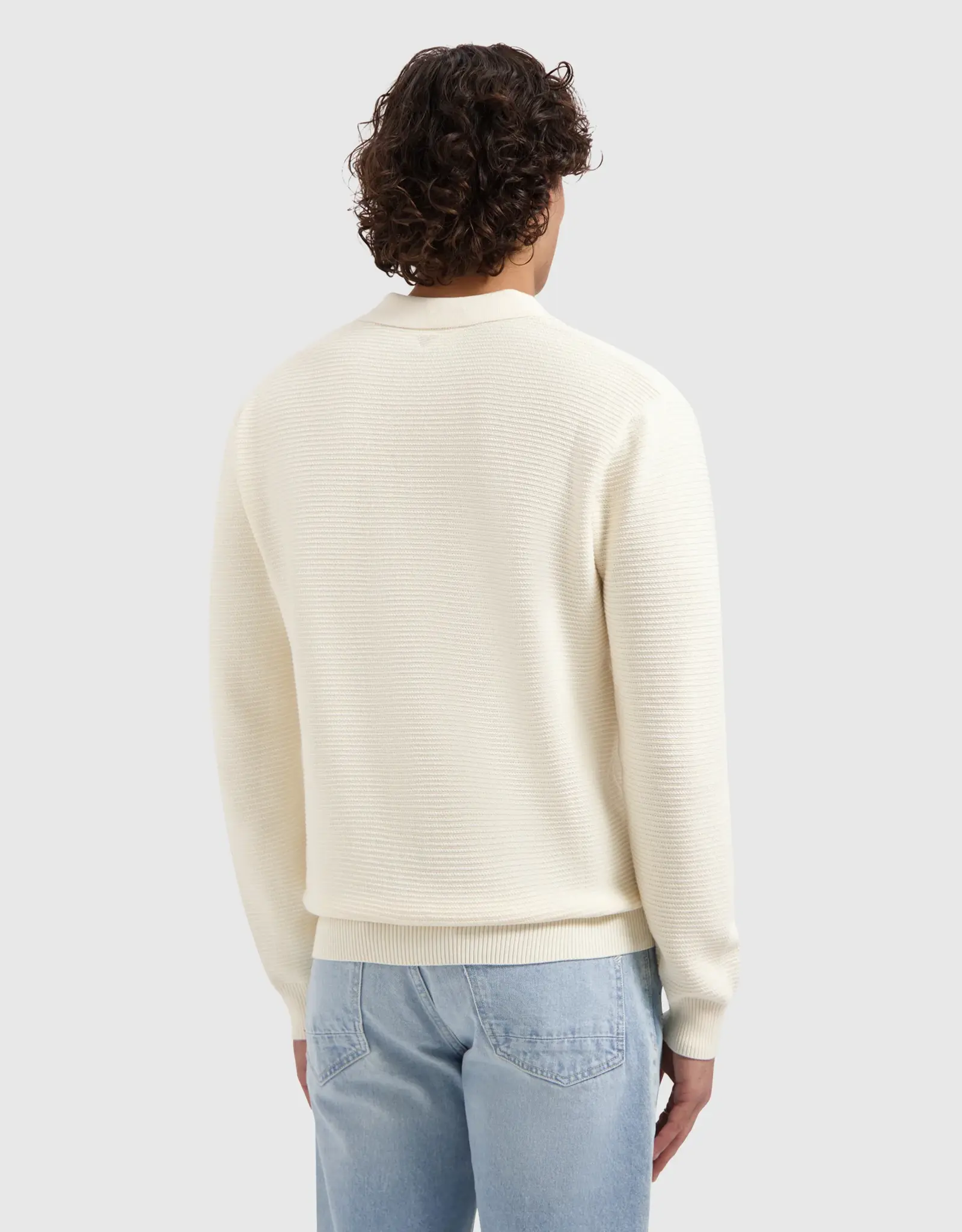 Pure Path Embroidered Braided Knit Polo