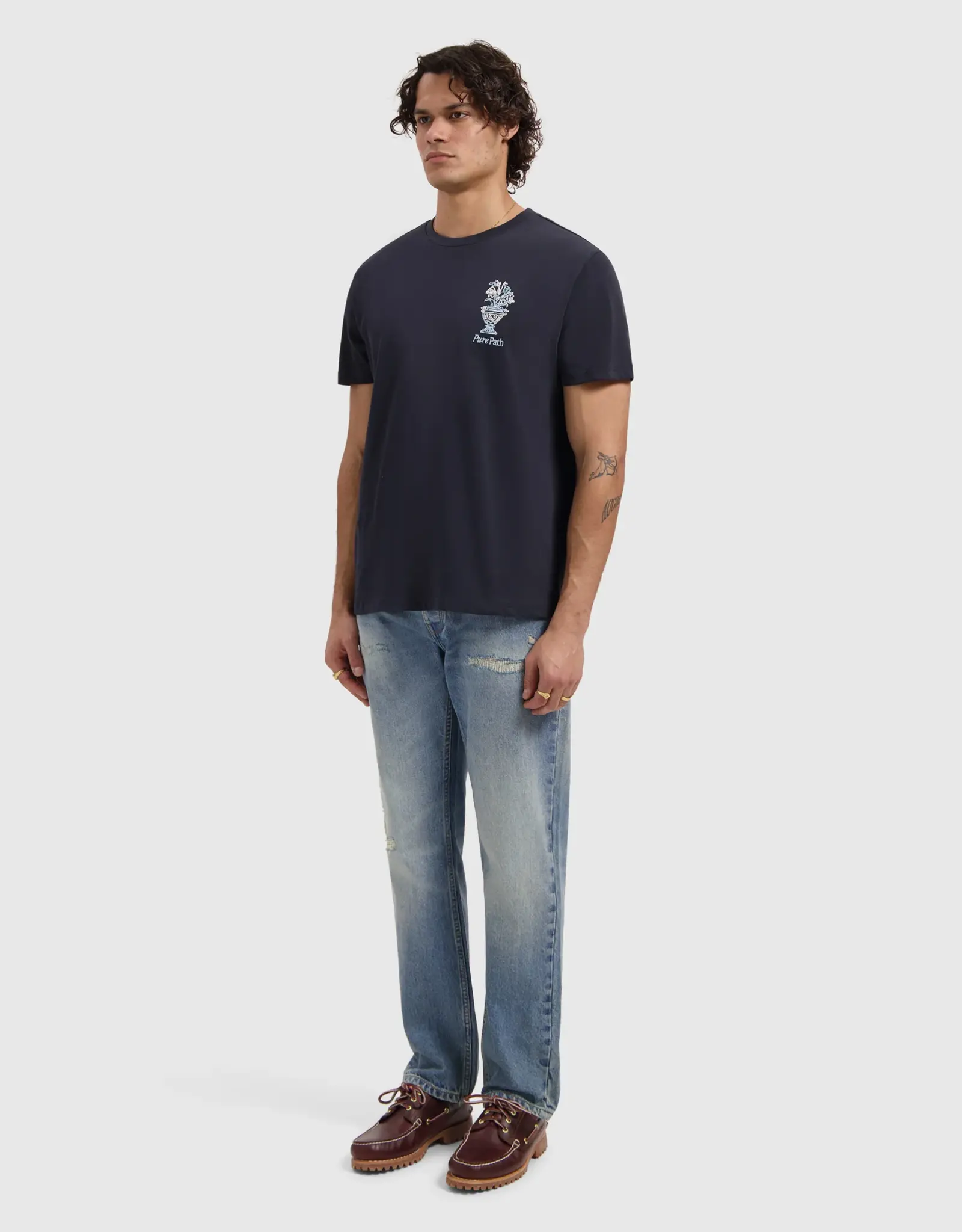 Pure Path Embroidered Vase T-Shirt