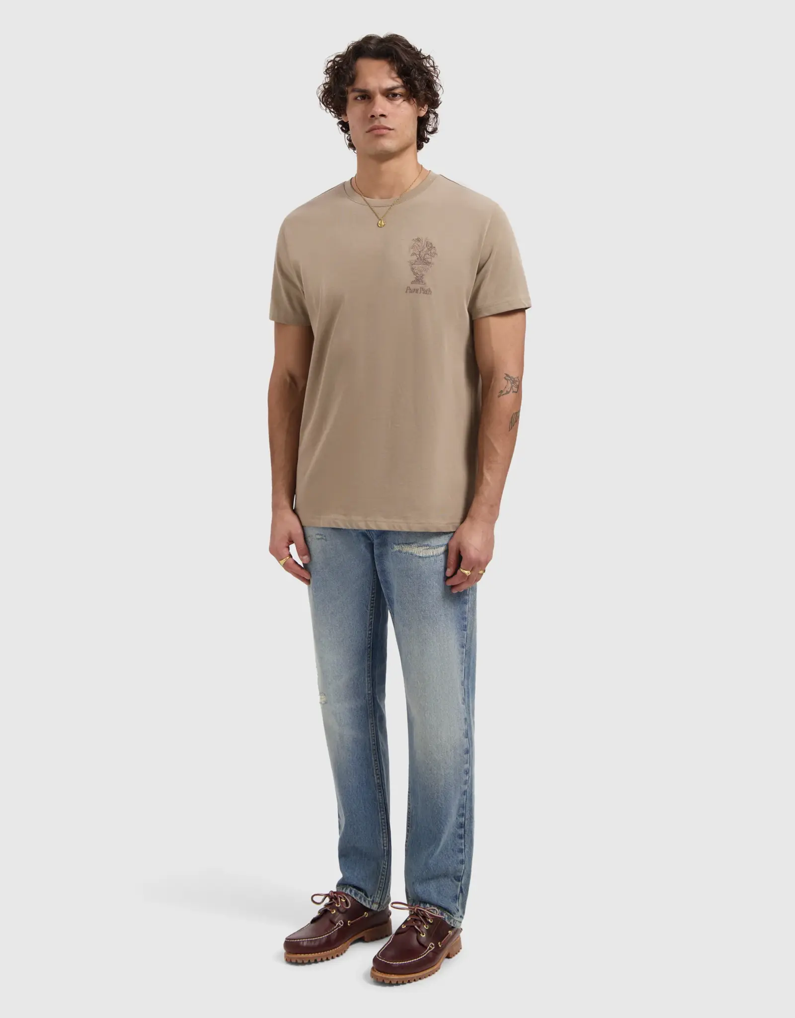 Pure Path Embroidered Vase T-Shirt