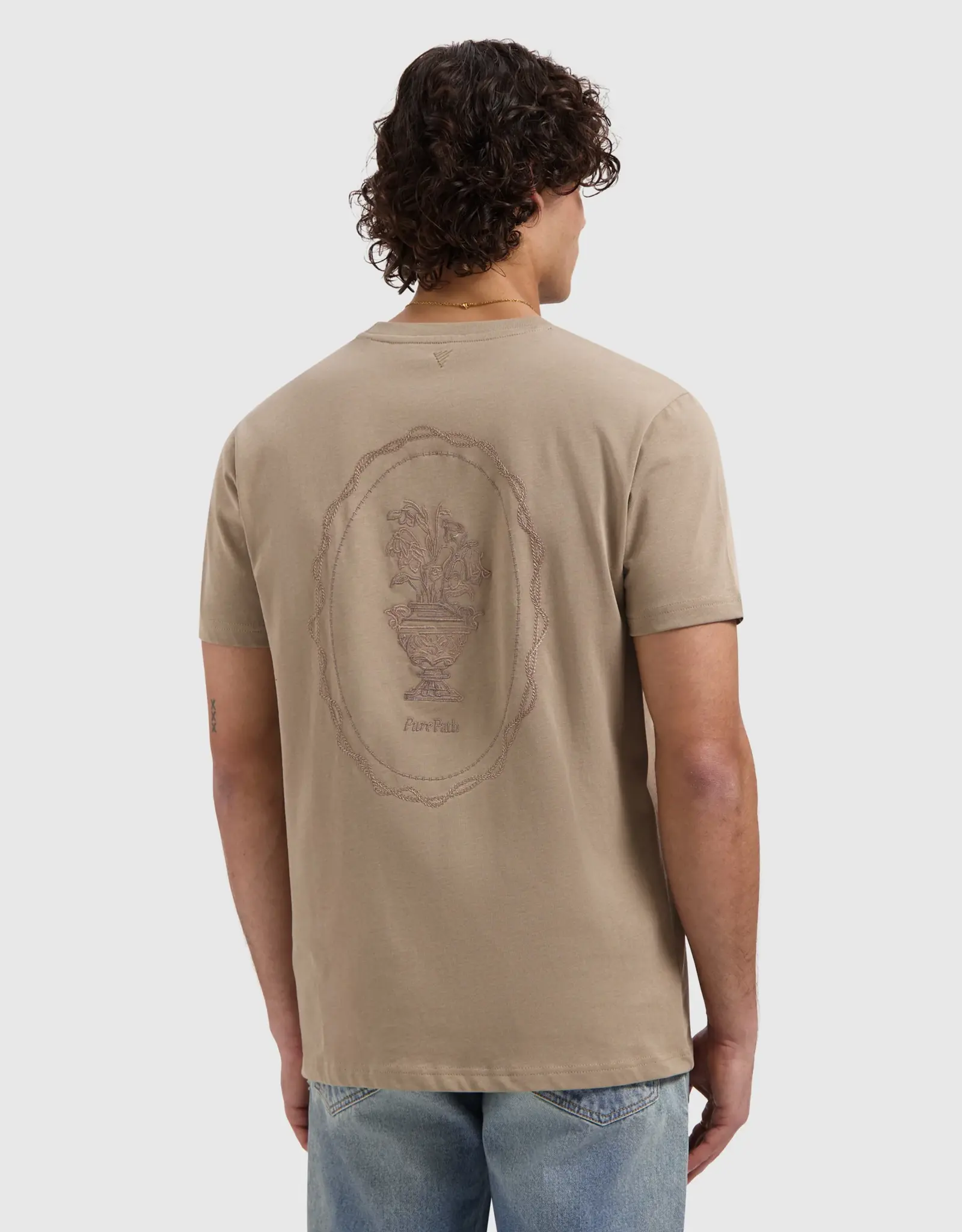 Pure Path Embroidered Vase T-Shirt