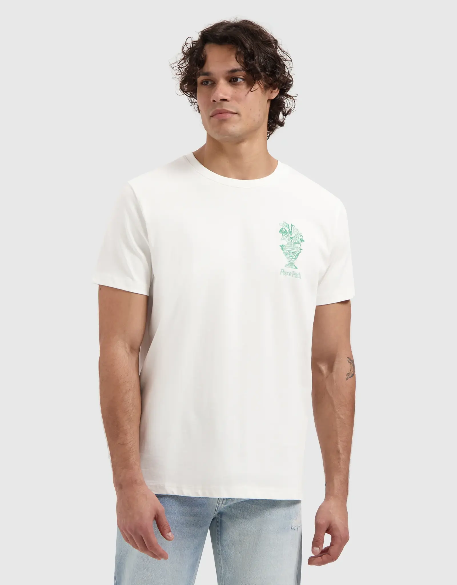 Pure Path Embroidered Vase T-Shirt