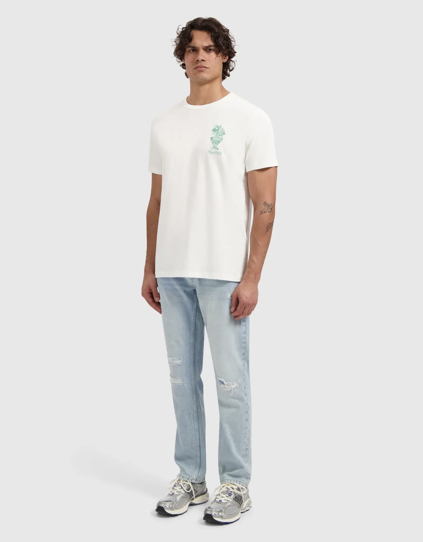 Pure Path Embroidered Vase T-Shirt