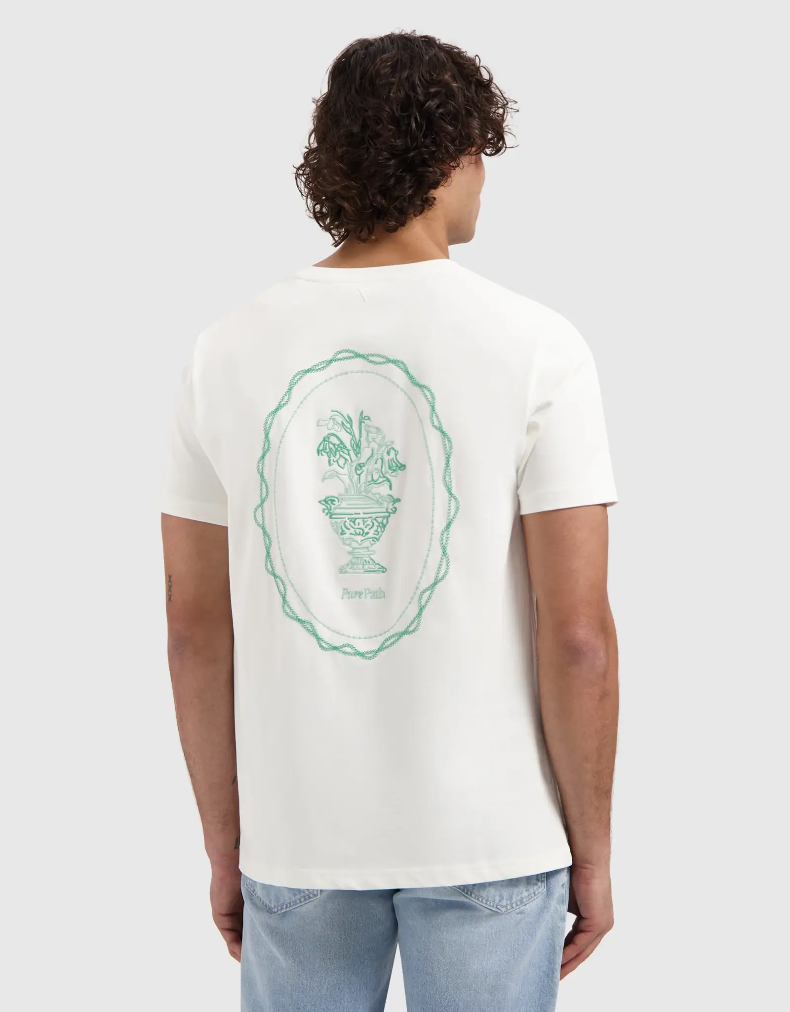 Pure Path Embroidered Vase T-Shirt