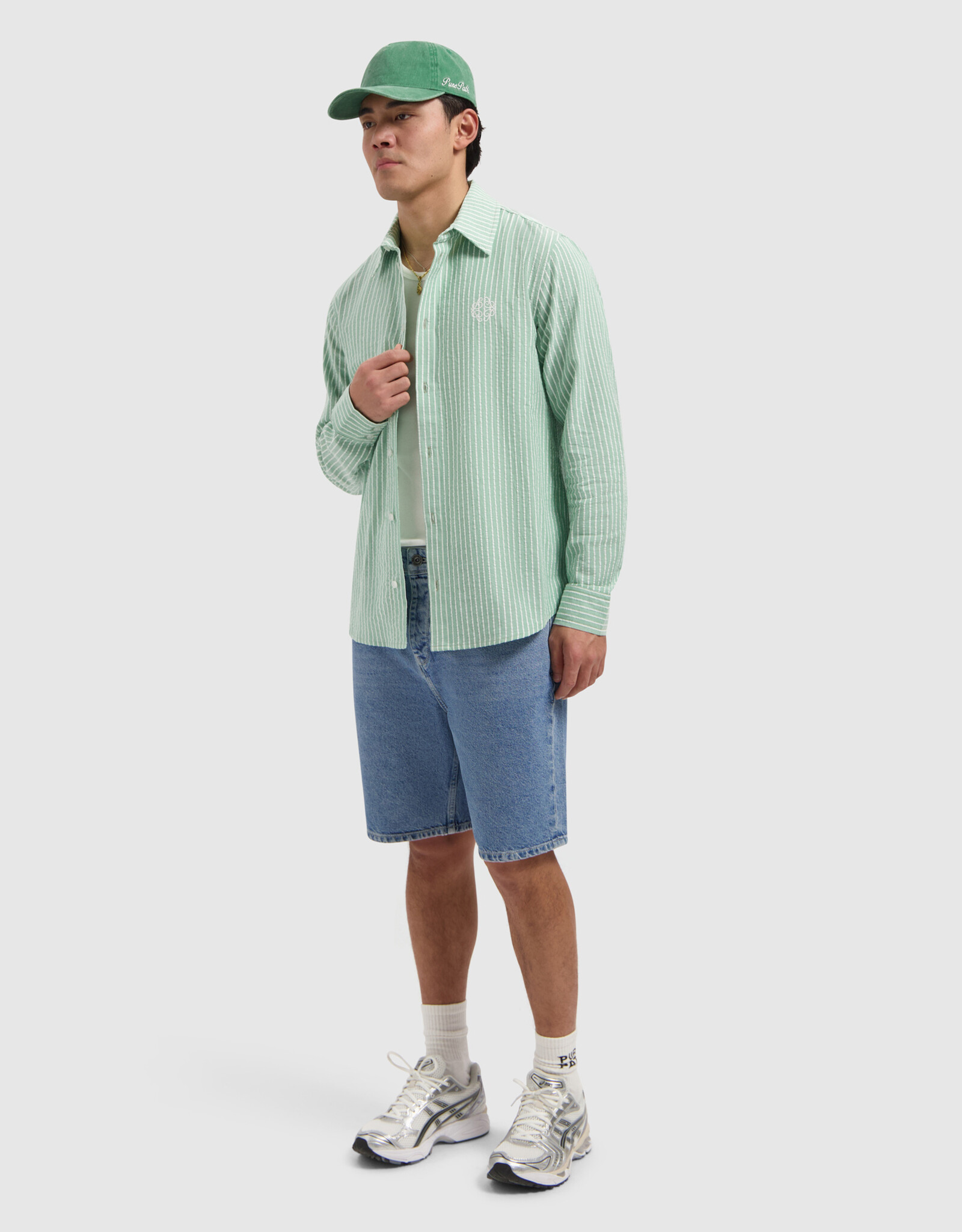 Pure Path Striped Cotton Longsleeved Shirt