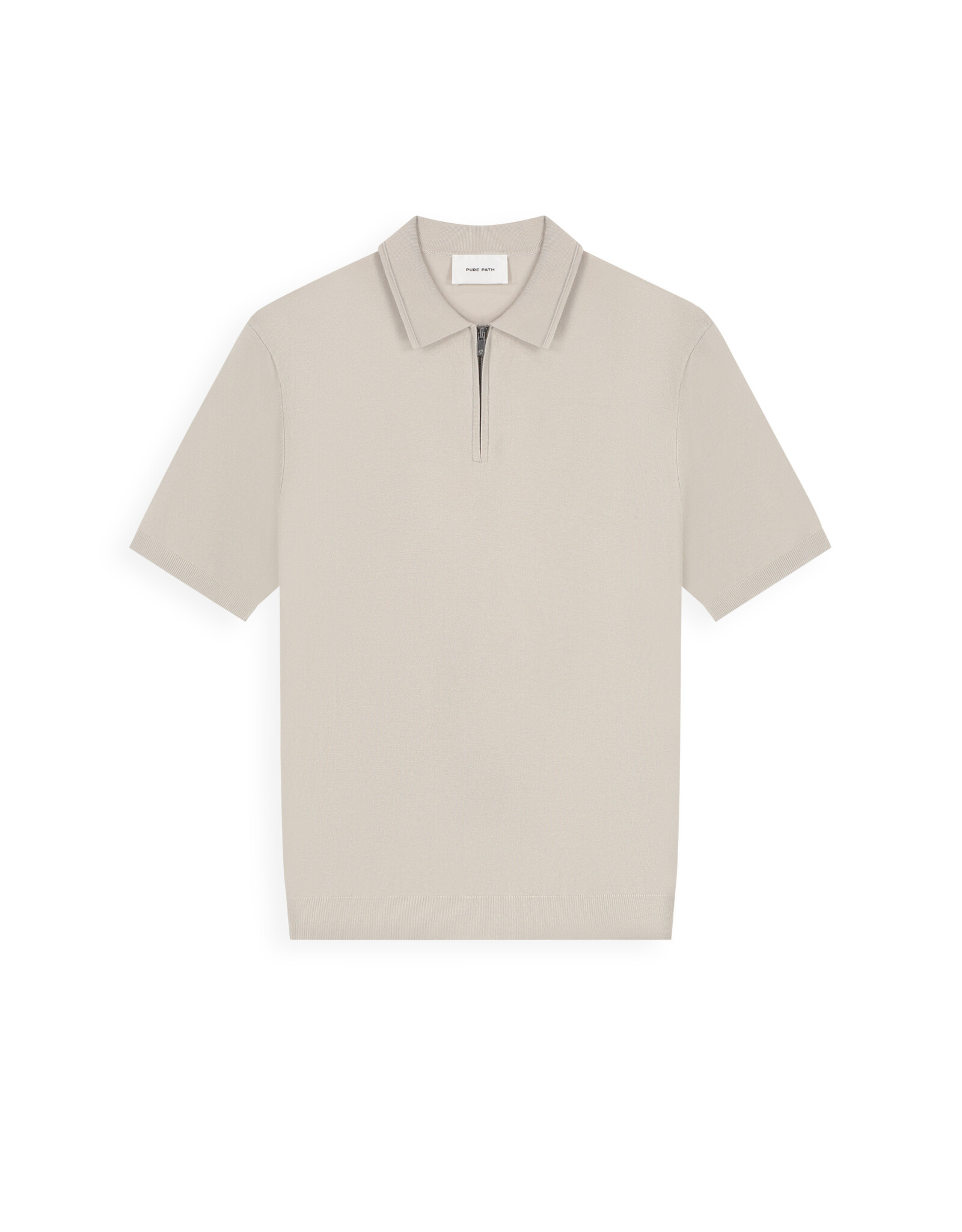 Pure Path Flat Knit Half-zip Polo