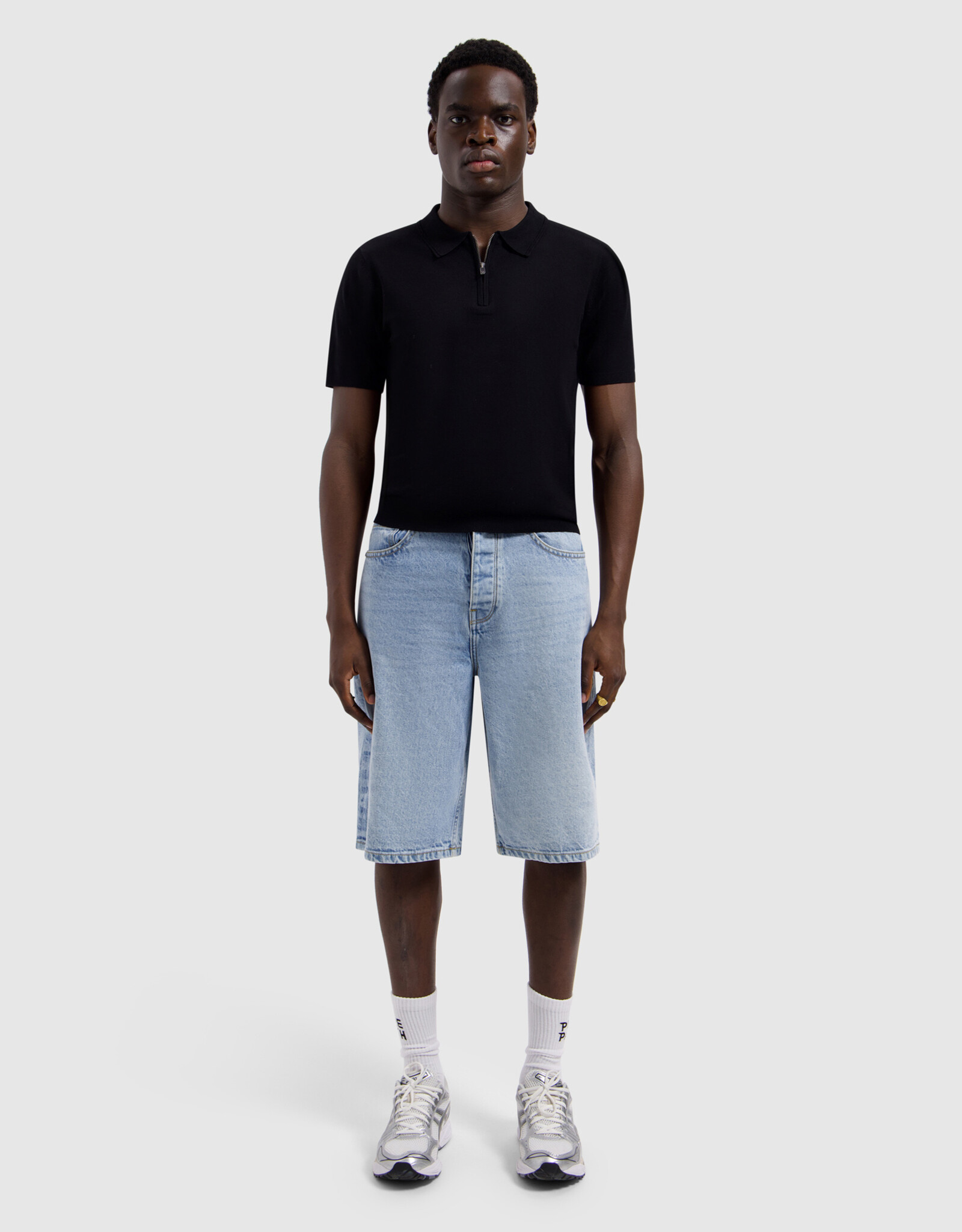 Pure Path Flat Knit Half-zip Polo