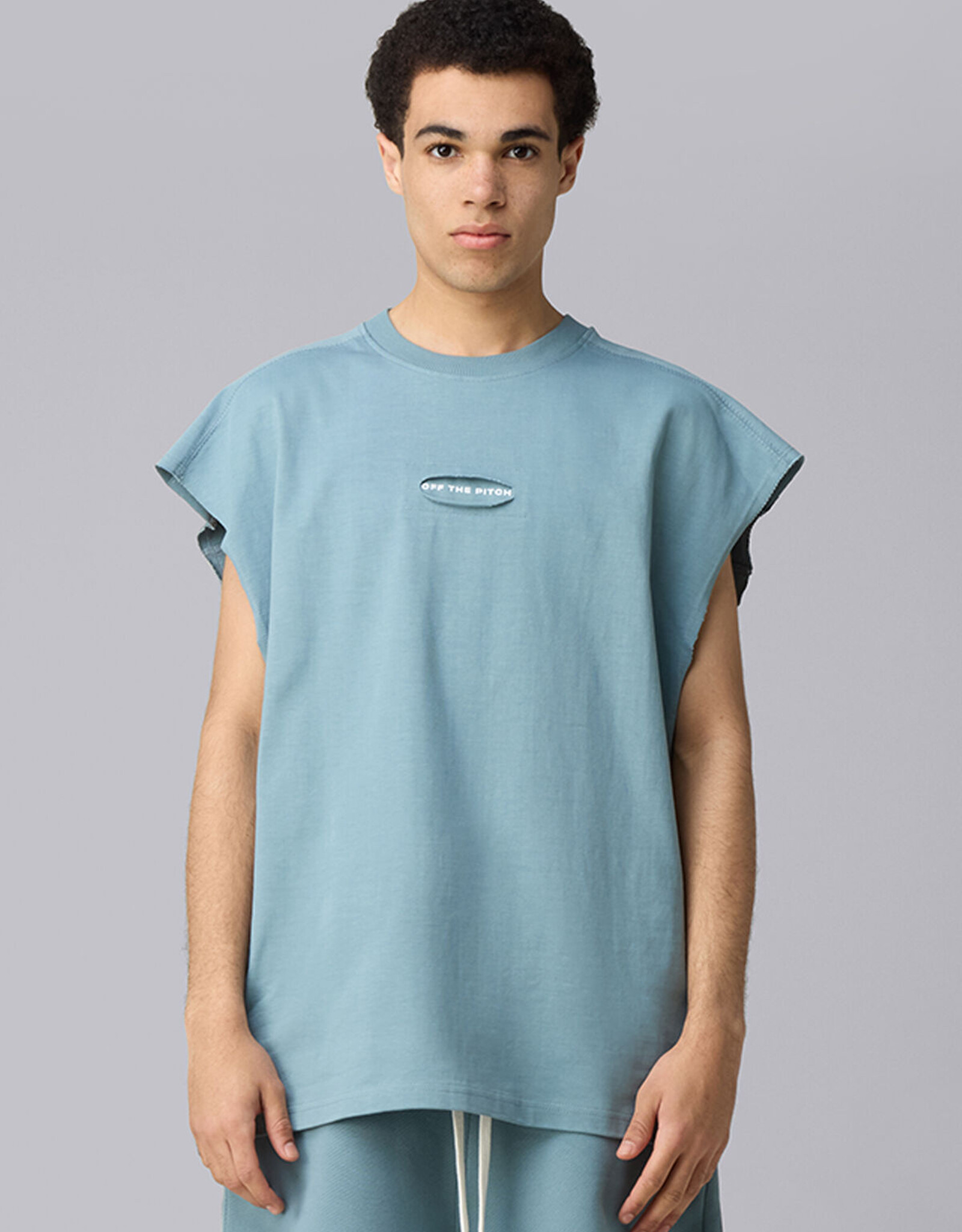 Off the pitch Sage Sleeveless Tee