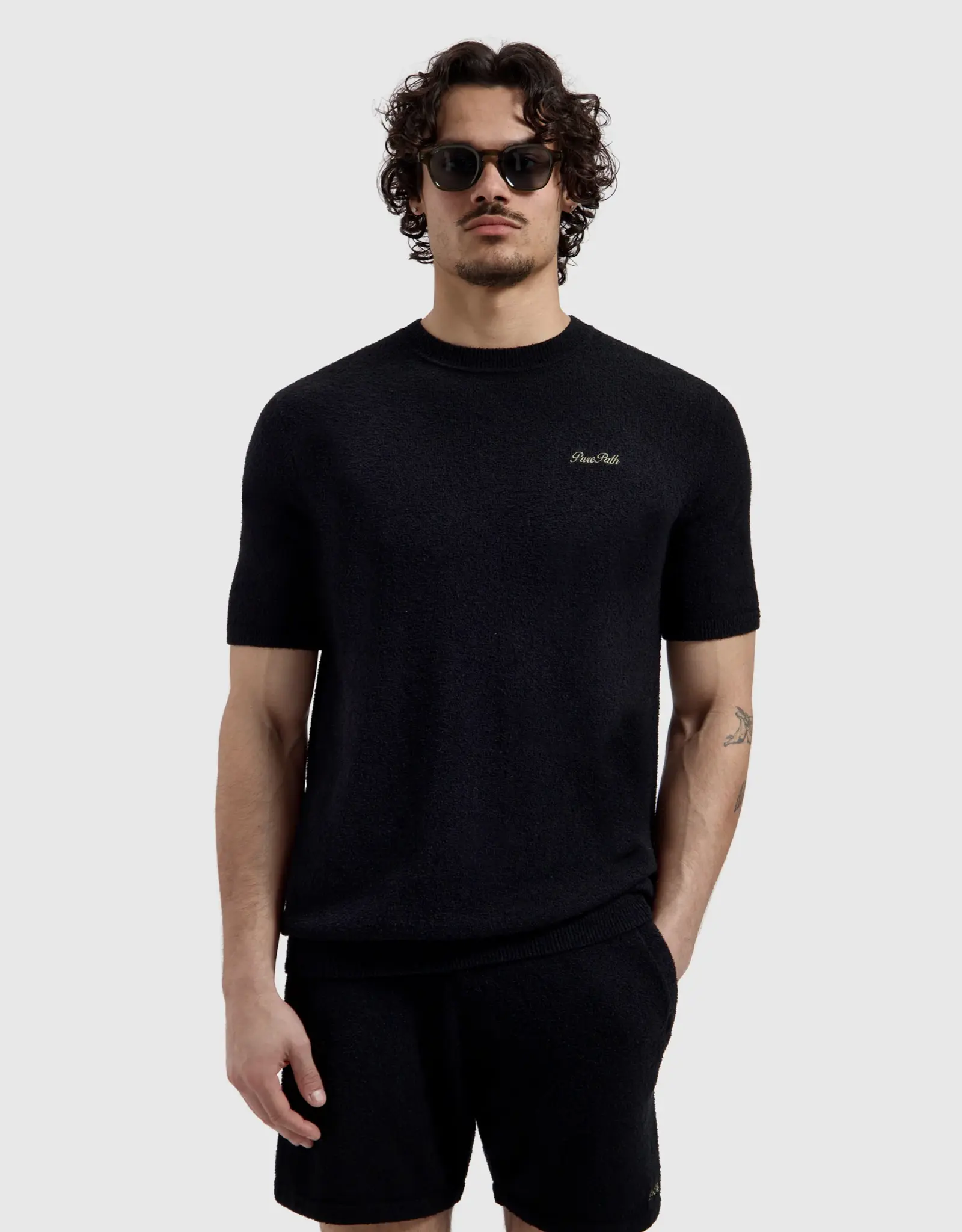 Pure Path Bouclé Knit T-shirt