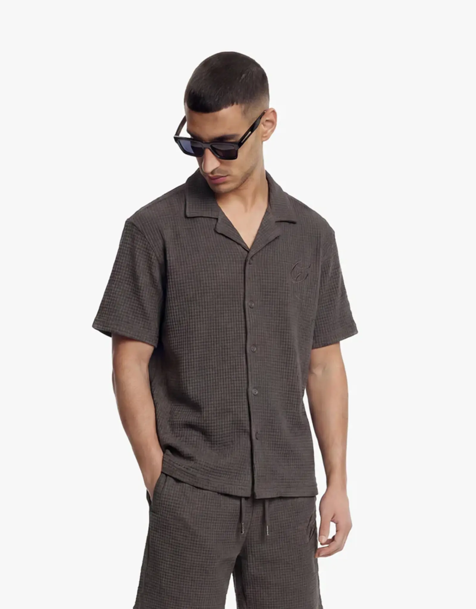 Croyez Croyez Initial Waffle Shirt