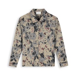 Pure Path Jacquard Flower Full-zip Overshirt