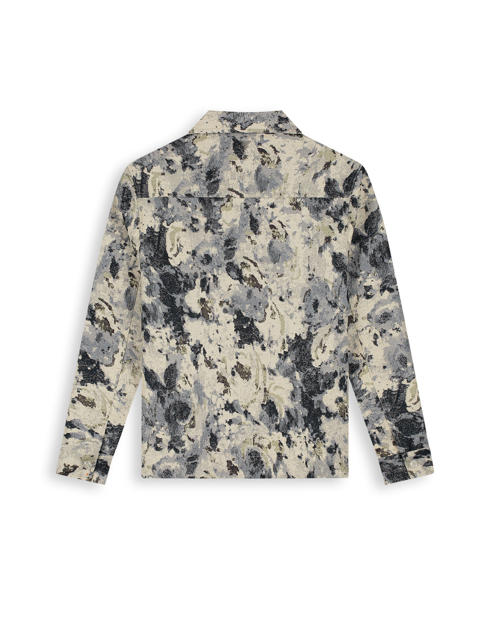 Pure Path Jacquard Flower Full-zip Overshirt