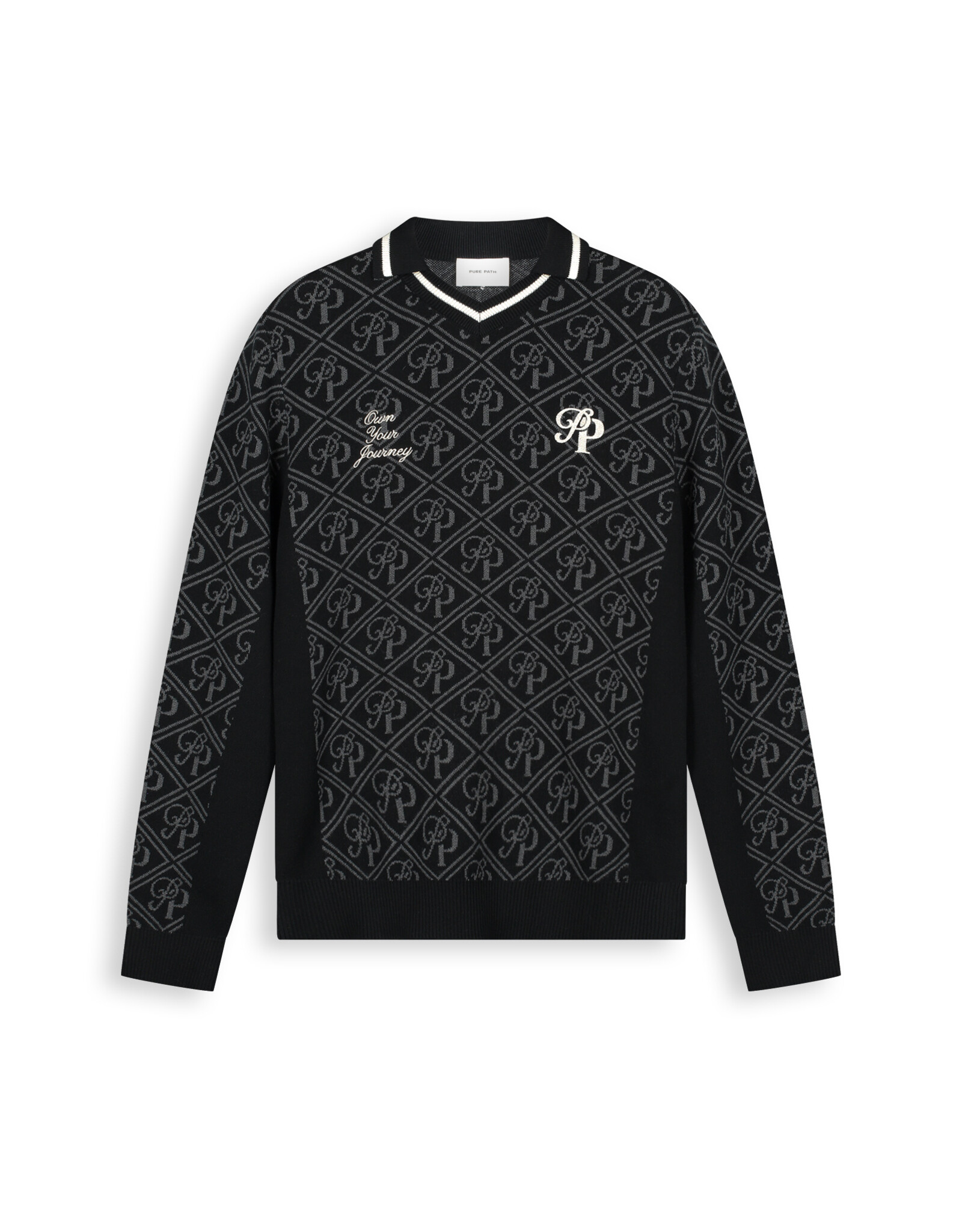 Pure Path Jacquard Football Knit Polo