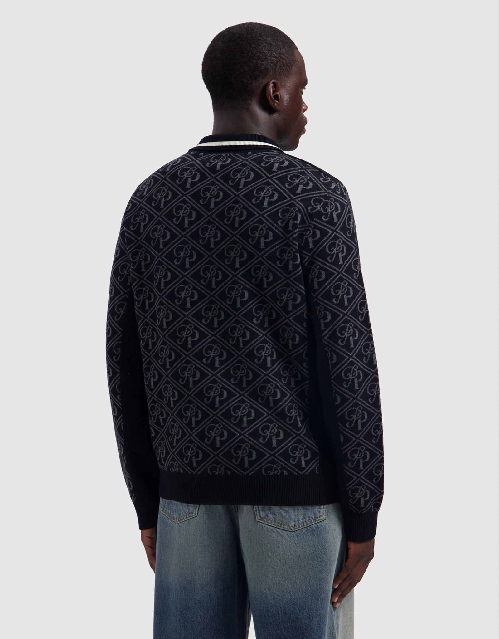 Pure Path Jacquard Football Knit Polo