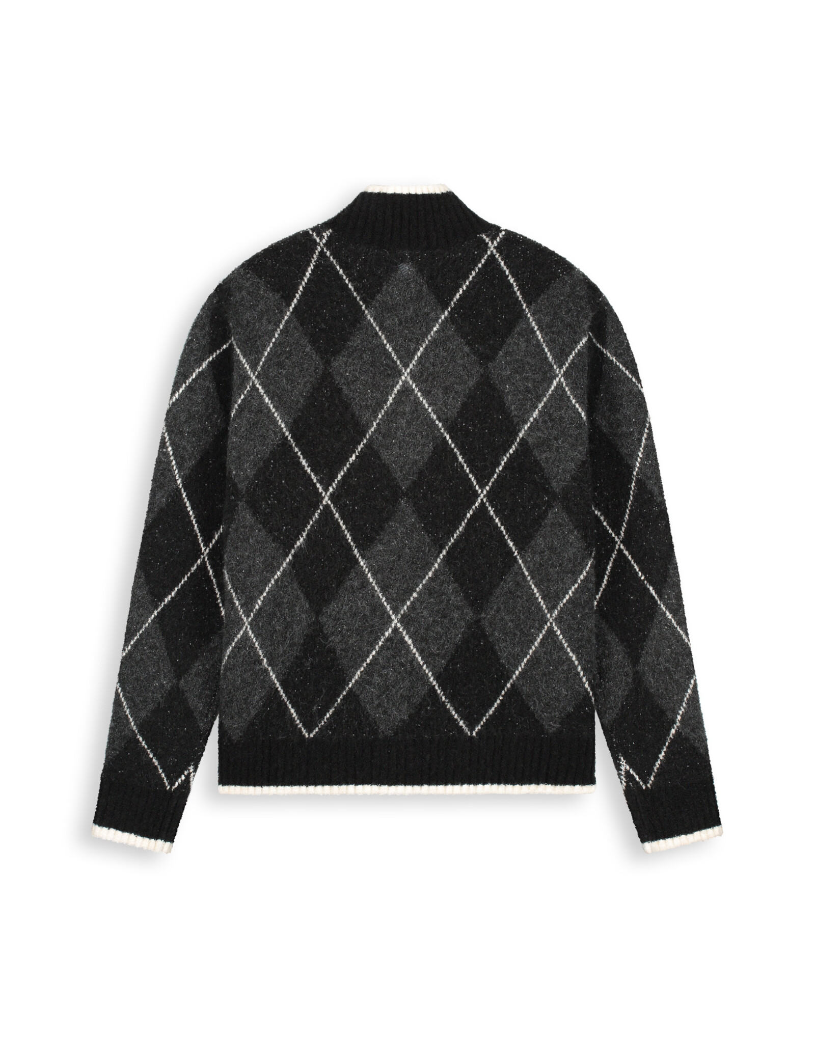 Pure Path Argyle Half-zip Knit