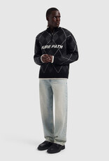 Pure Path Argyle Half-zip Knit