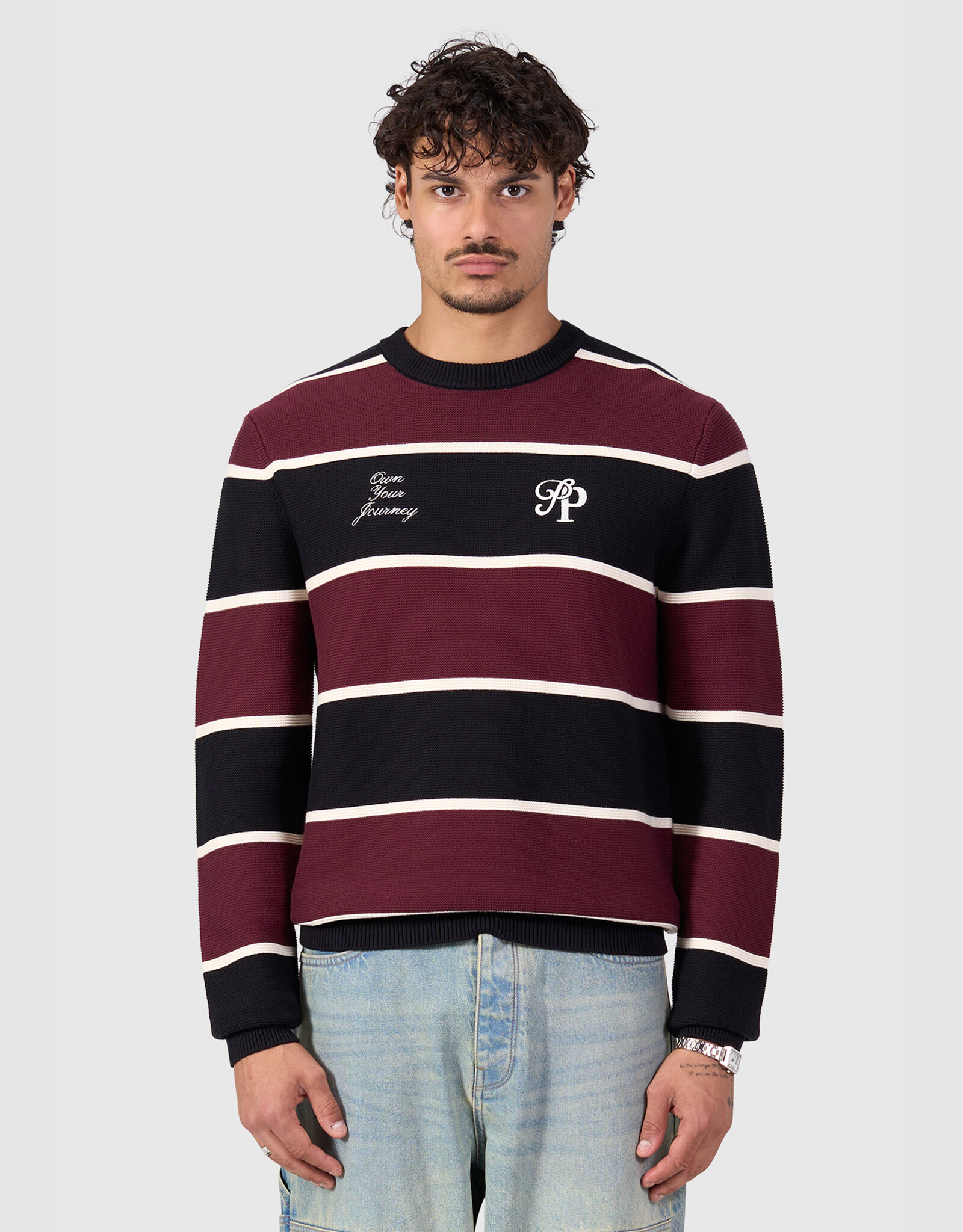 Pure Path Striped Knit Sweater