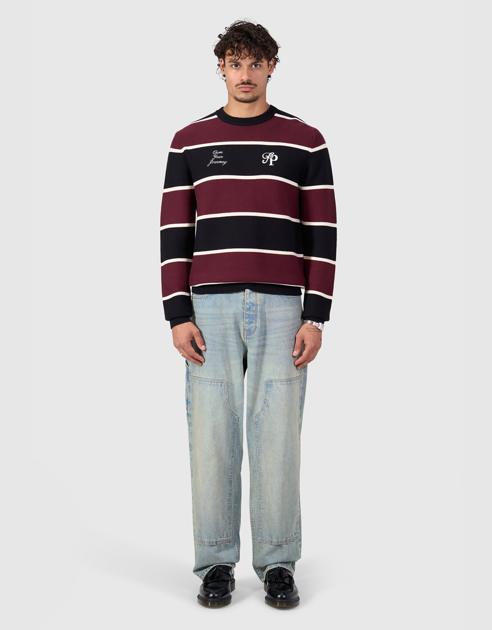 Pure Path Striped Knit Sweater