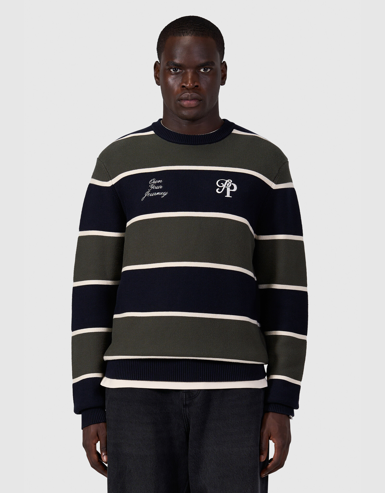 Pure Path Striped Knit Sweater