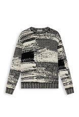 Pure Path Jacquard Geometric Knit Sweater